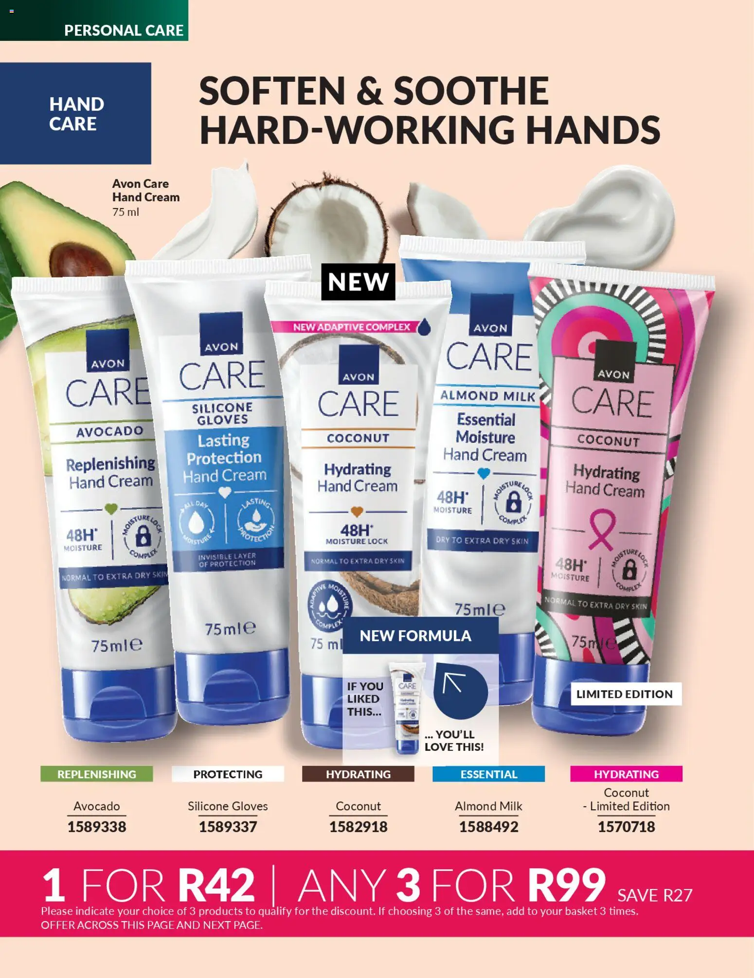 New Avon catalogue – valid from 01.04.2026 | Page: 166 | Products: Gloves, Basket, Milk, Hand cream