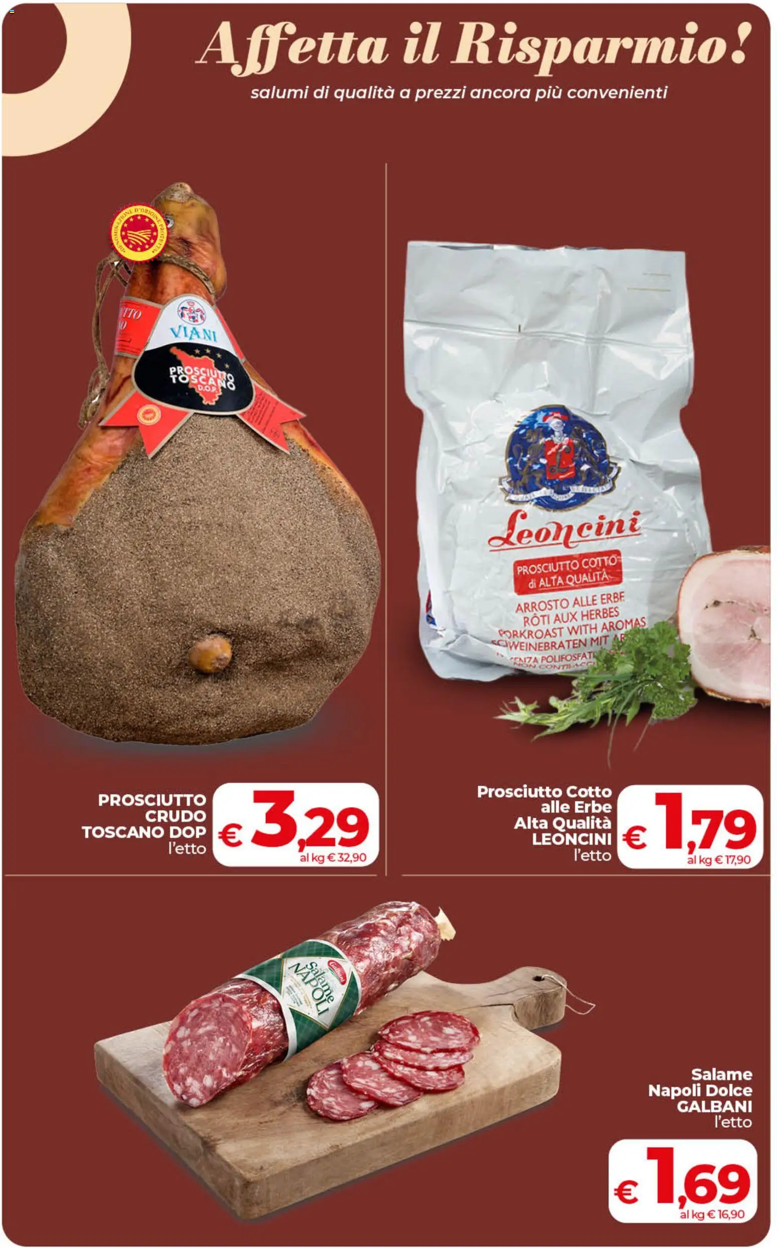 Volantino COOP del 19.05.2026 | Pagina: 12 | Prodotti: Arrosto, Prosciutto Cotto, Salame, Prosciutto