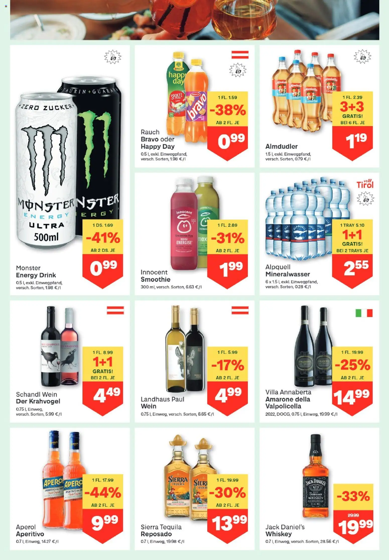 MPREIS Anras gültig ab 29.10.2026 | Seite: 14 | Produkte: Whiskey, Zucker, Aperol, Mineralwasser