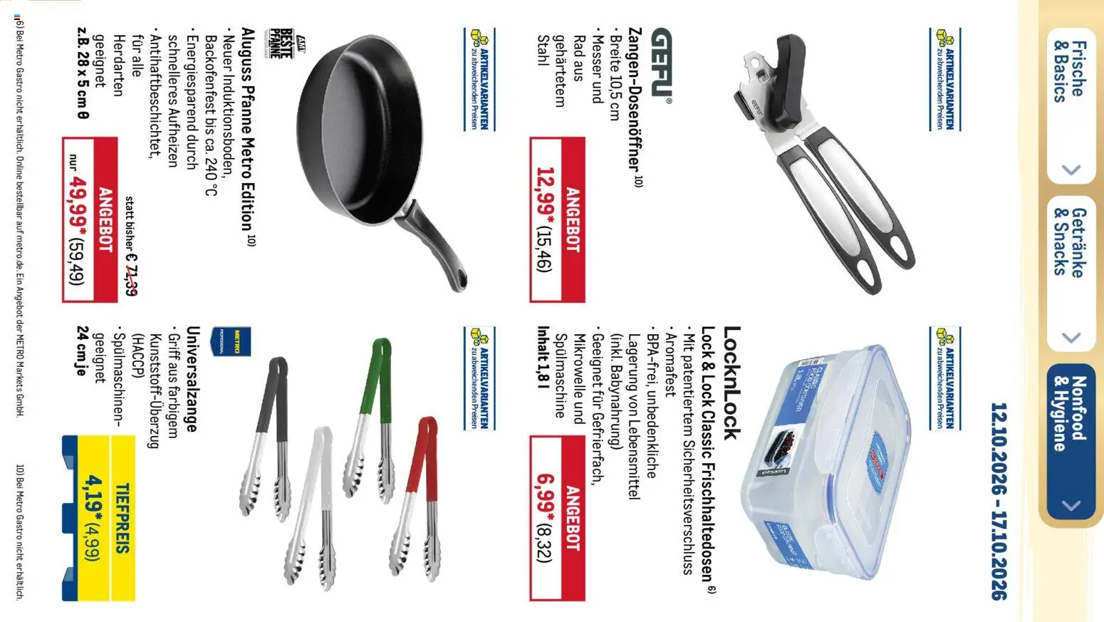 Metro Black Friday – gültig ab 12.10.2026 | Seite: 2 | Produkte: Mikrowelle, Babynahrung