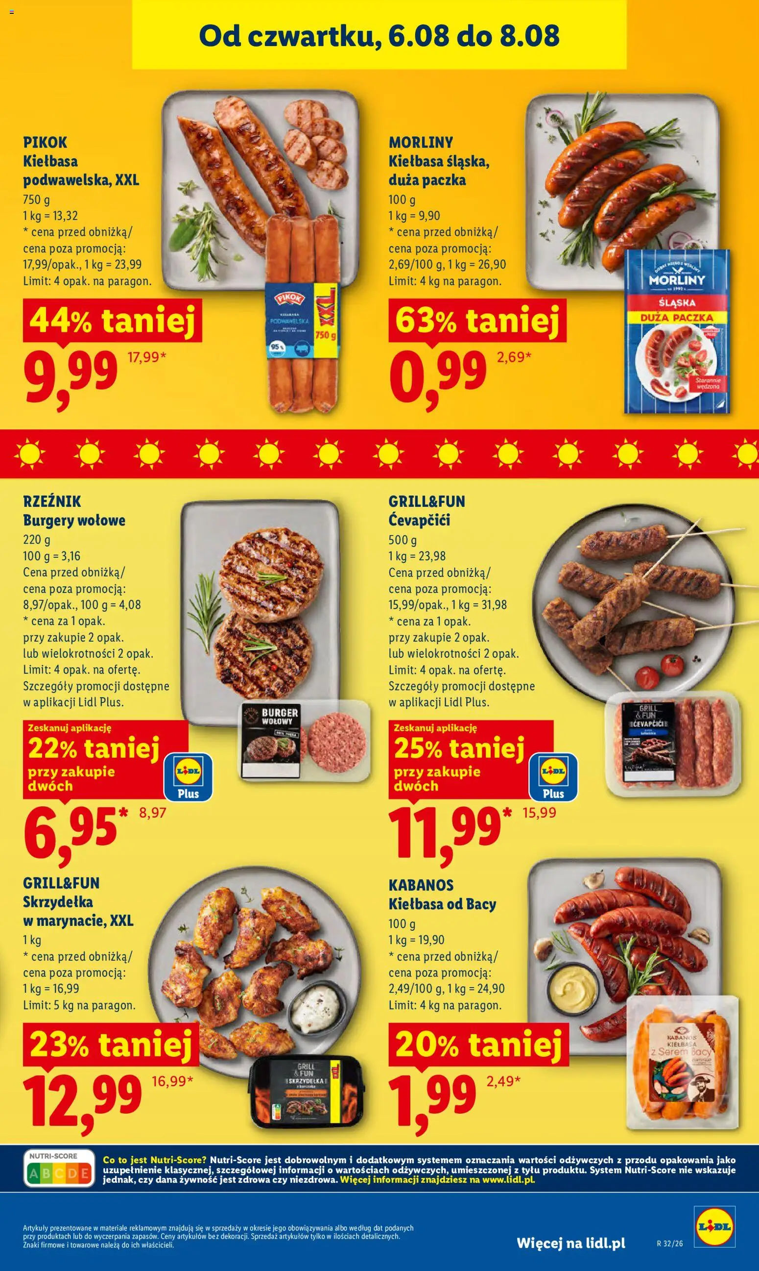 Lidl Polsko leták od 06.08.2026 | Strana: 51 | Produkty: Burger, Kabanos, Pikok