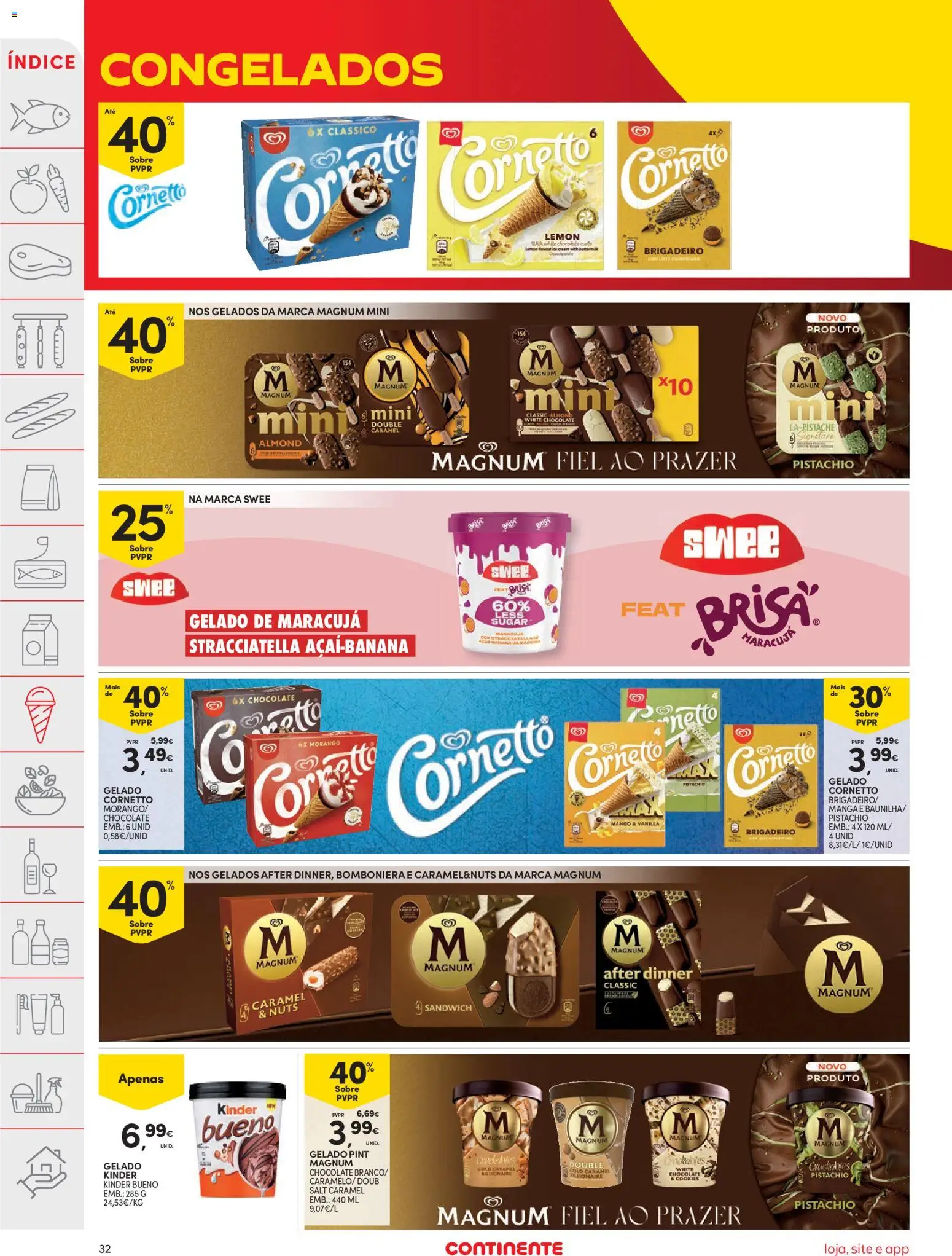 Continente folheto │ válido de 07/07/2026 | Página: 34 | Produtos: Banana, Gelado, Chocolate
