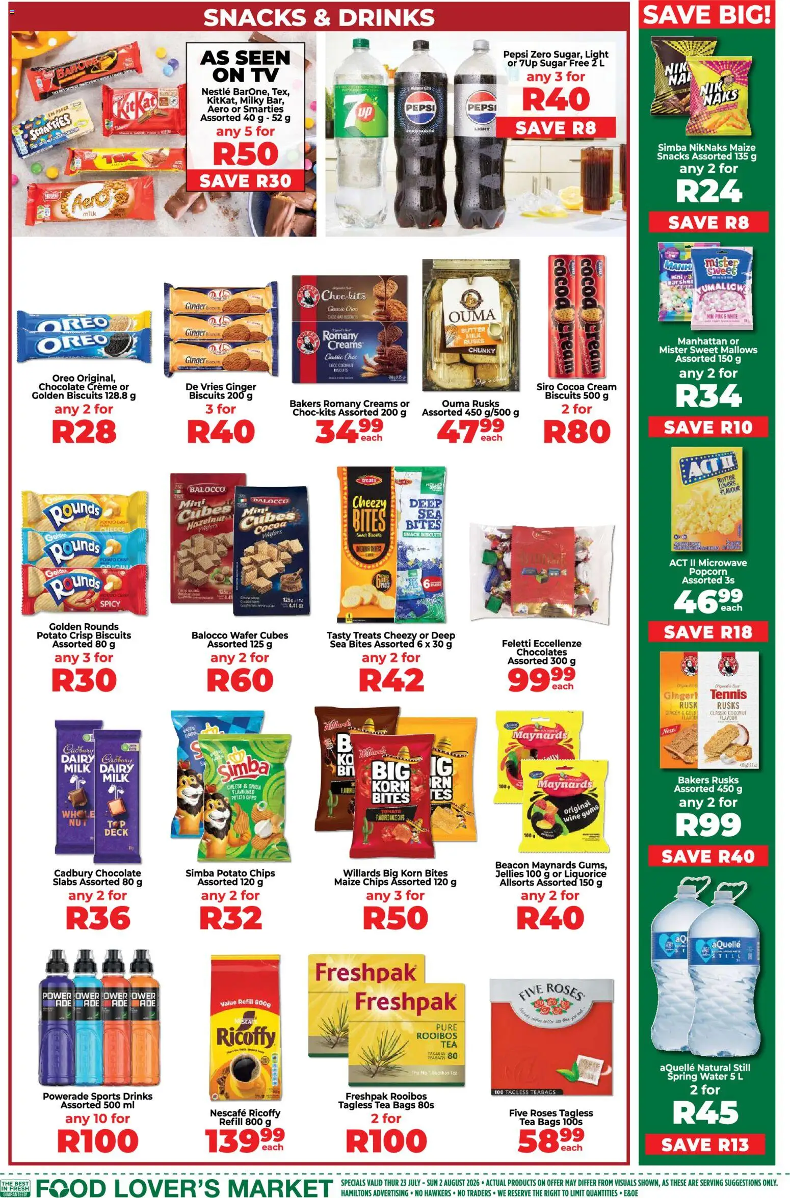 New Food Lover's Market catalogue – valid from 23/07/2026 | Page: 11 | Products: Cheese, Wine, Tea, Popcorn