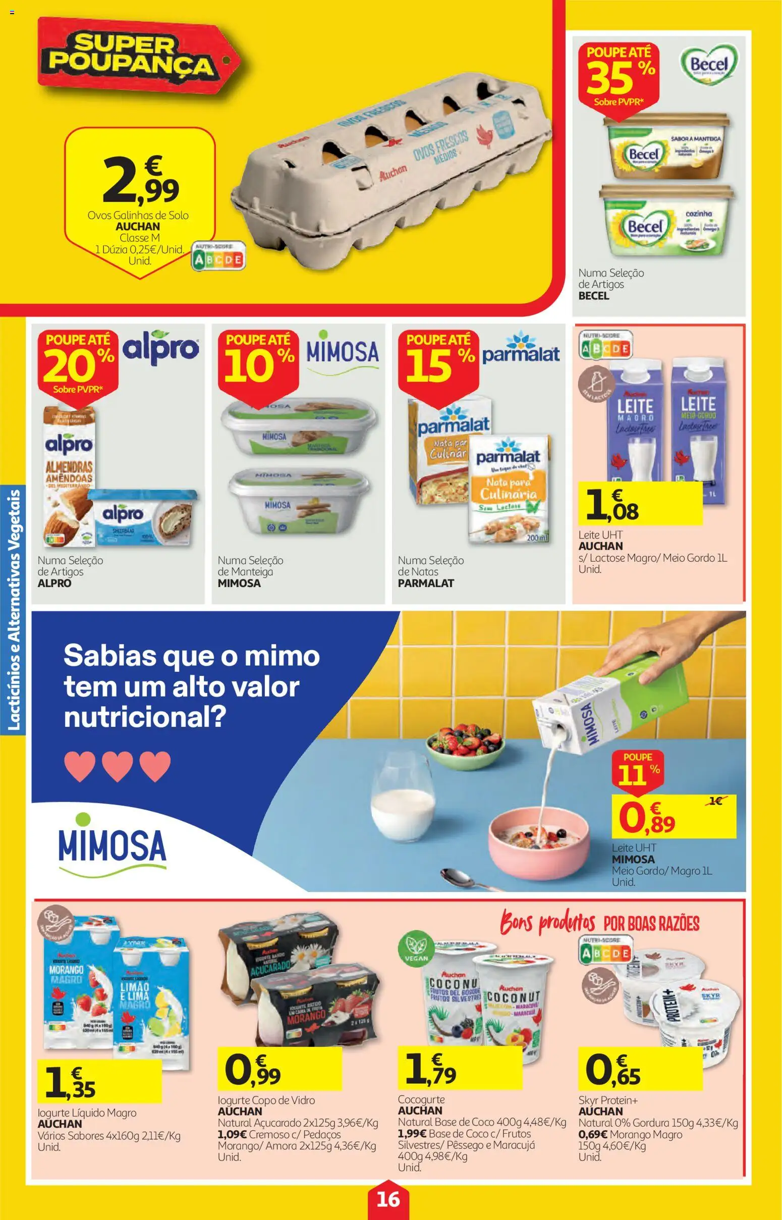 Auchan folheto │ válido de 22/10/2026 | Página: 16 | Produtos: Base, Ovos, Frutos silvestres, Natas