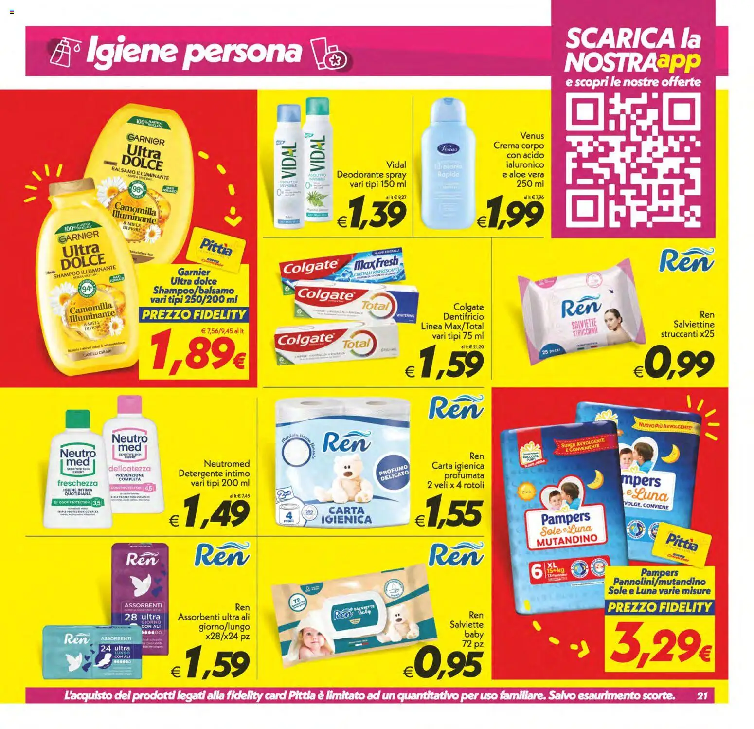 Volantino SuperConveniente del 30/06/2026 | Pagina: 21 | Prodotti: Carta igienica, Deodorante, Detergente intimo, Intimo