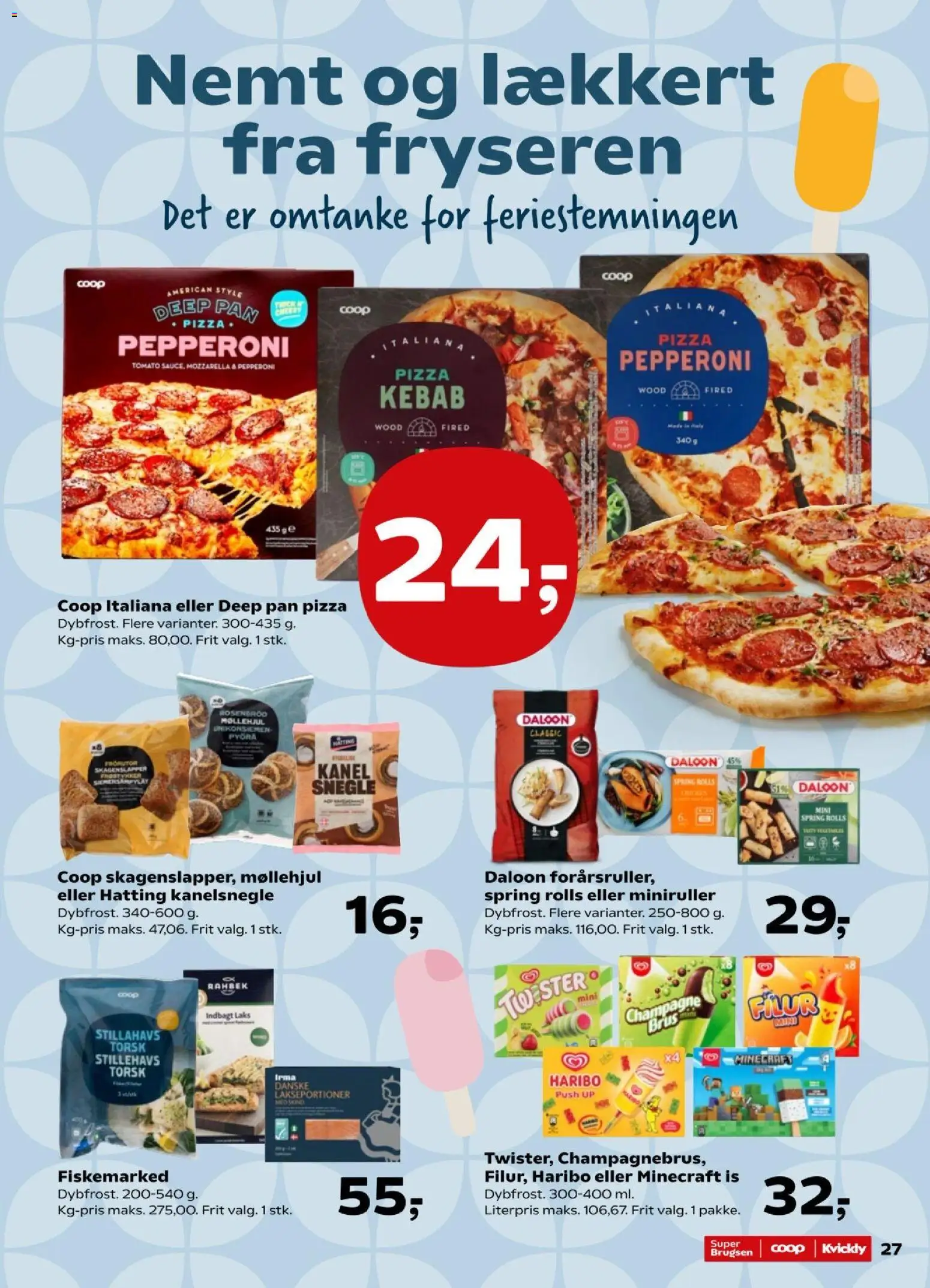 Super Brugsen tilbudsavis – gyldig fra 17/07/2026 | Side: 30 | Produkter: Pizza, Kanel, Is, Laks