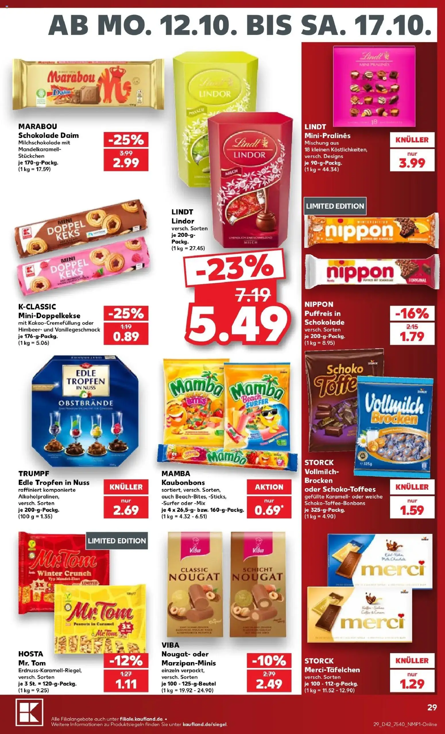 Prospekt Kaufland ab 12.10.2026 » Angebote Online zum Blättern | Seite: 33 | Produkte: Merci, Milch, Schokolade, Lindt