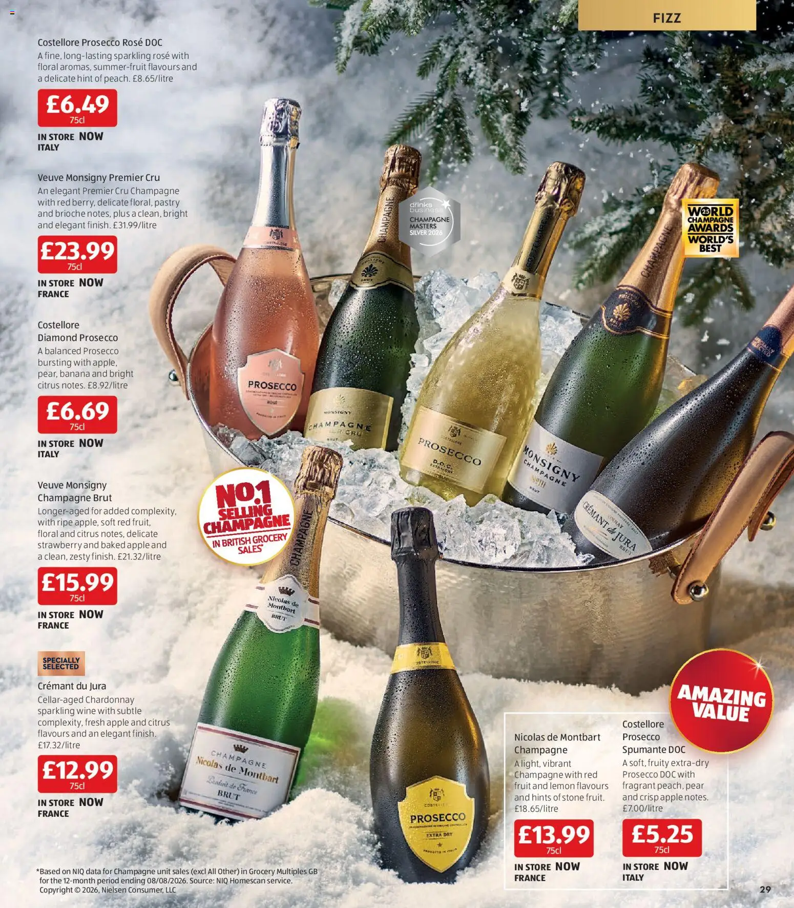 {H1} | Page: 29 | Products: Prosecco, Drinks, Wine, Brioche