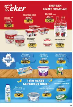 20 Ağustos 2026 tarihinden itibaren geçerli olan Migros kataloğu önizlemesi | Sayfa: 35 | Ürünler: Kefir, Meyveli yoğurt, Yoğurt, Krema