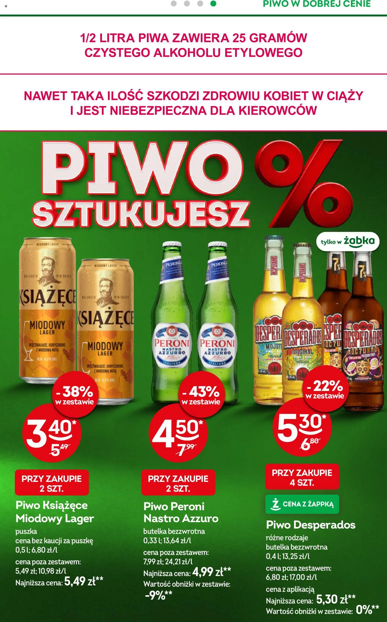 Żabka gazetka od 29.07.2026 | Strona: 46 | Produkty: Piwo książęce, Piwo Desperados, Piwo, Desperados