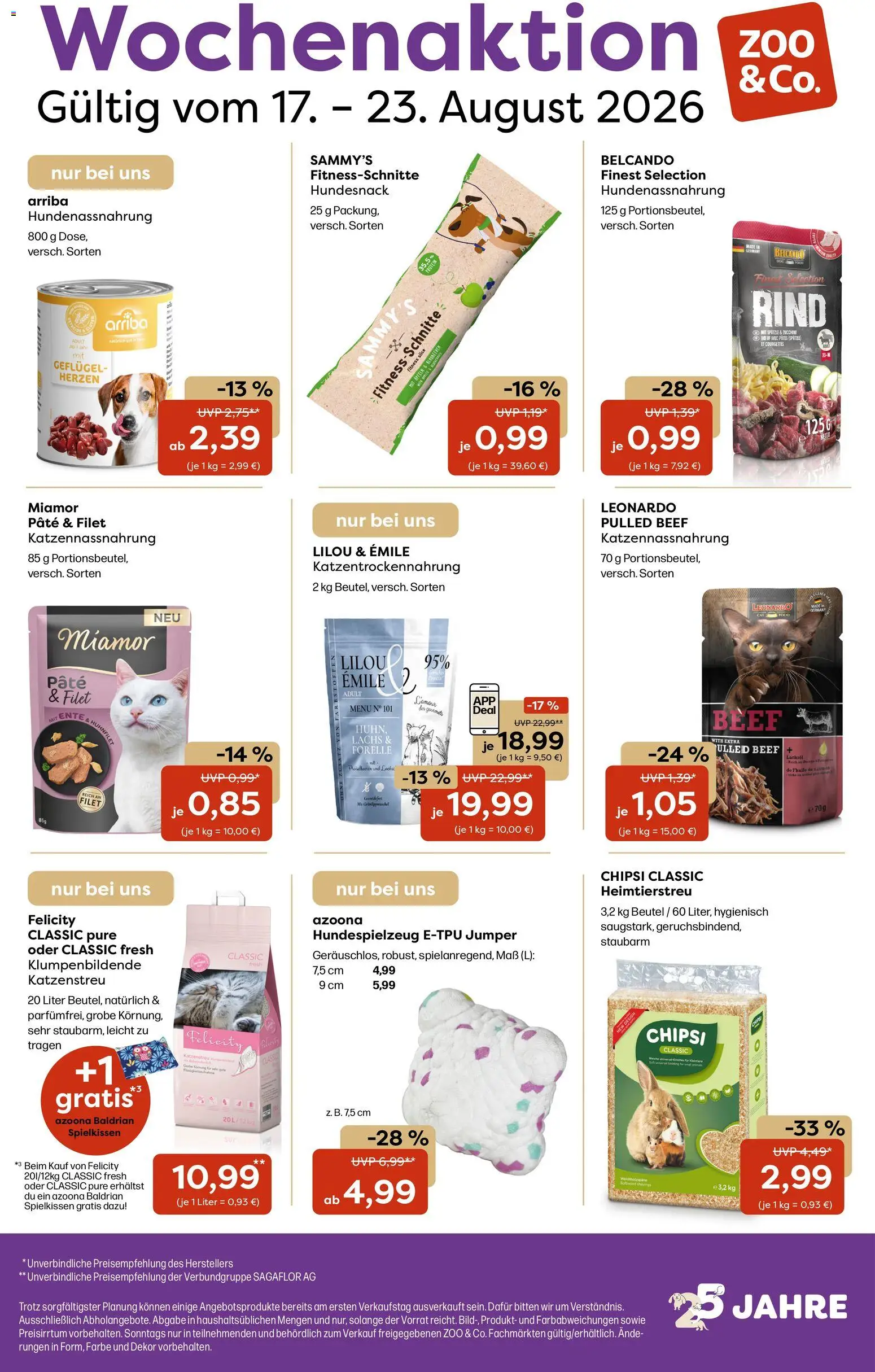 Zoo & co Prospekt – gültig ab 17.08.2026 | Seite: 1 | Produkte: Preiselbeeren, Lachs, Zucchini