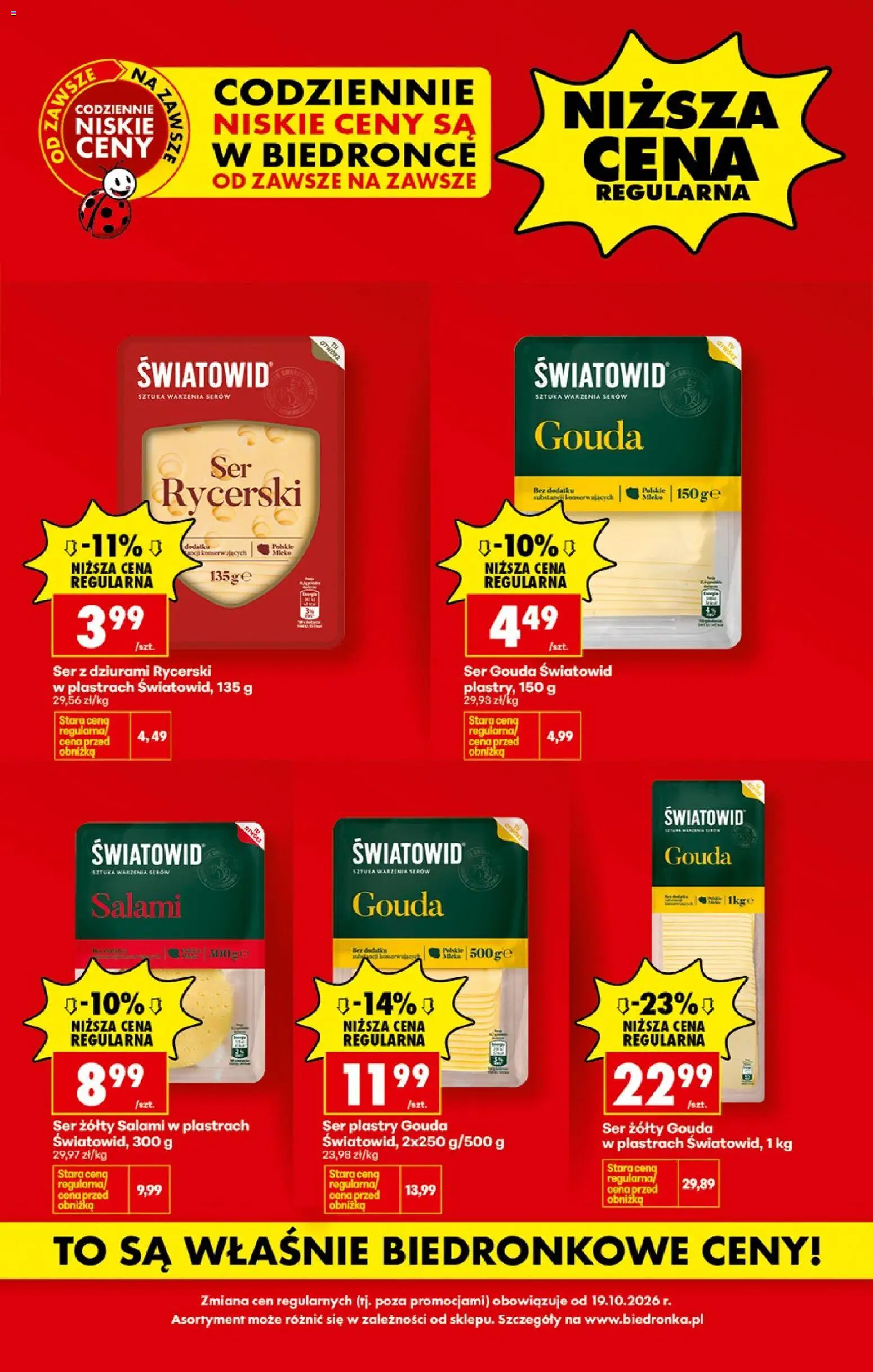 Biedronka Polsko leták - Codziennie niskie ceny od 19.10.2026 | Strana: 3 | Produkty: Gouda, Mléko