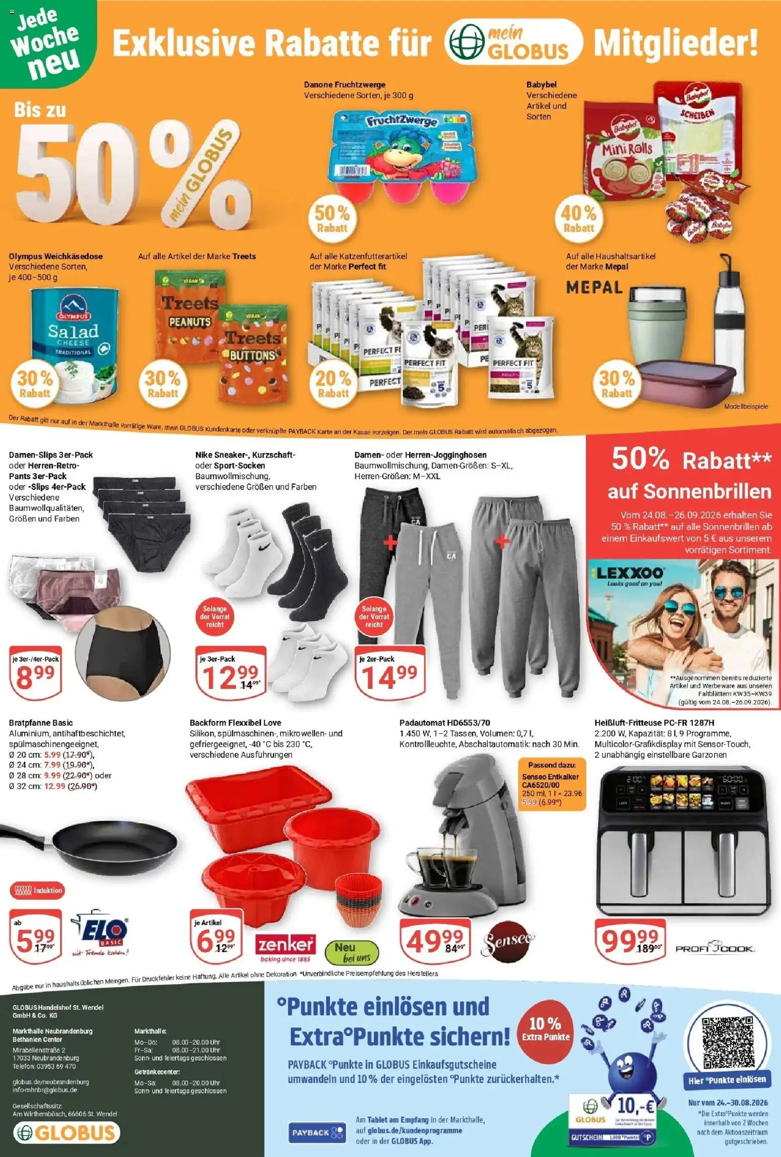 Globus Prospekt Neubrandenburg (ab 24.08.2026) » Angebote online | Seite: 24 | Produkte: Senseo, Fruchtzwerge, Heißluftfritteuse, Tablet