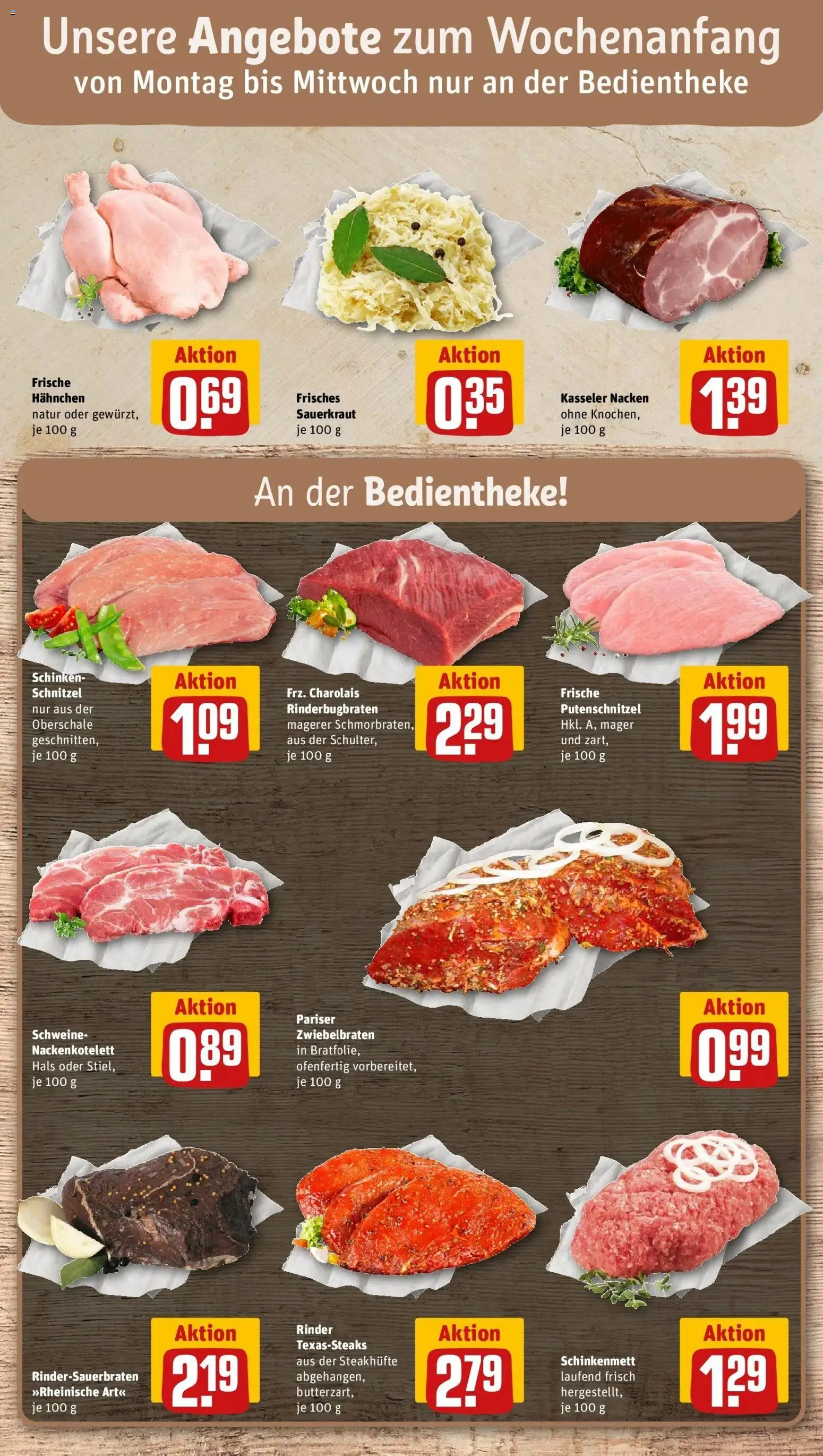REWE Prospekt ab 19.10.2026 zum Blättern » Angebote | Seite: 12 | Produkte: Schnitzel, Kasseler nacken, Putenschnitzel, Schinken