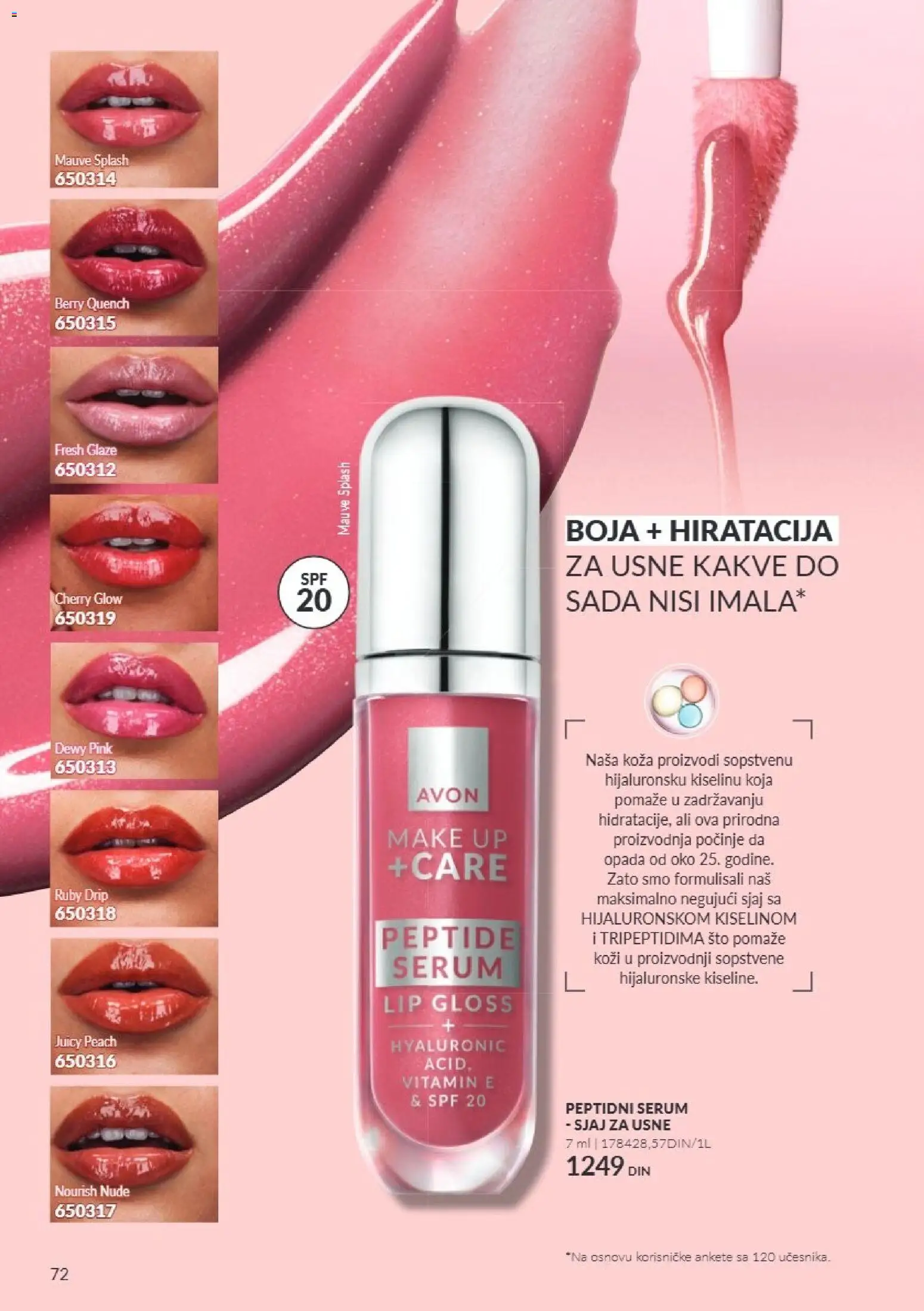 AVON katalog - važi od 01.11.2026 | Strana: 72 | Proizvode: Sto, Sjaj za usne