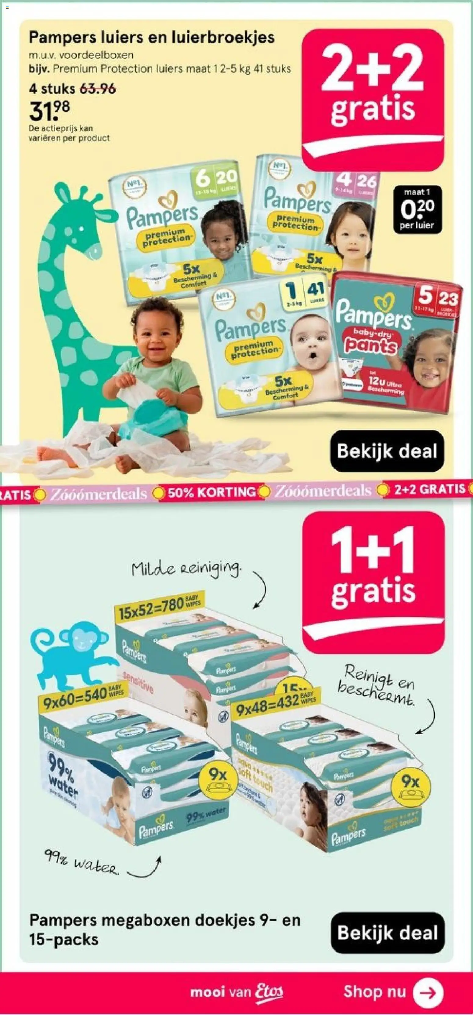 {H1} | Pagina: 49 | Producten: Doekjes, Luiers, Pampers, Water