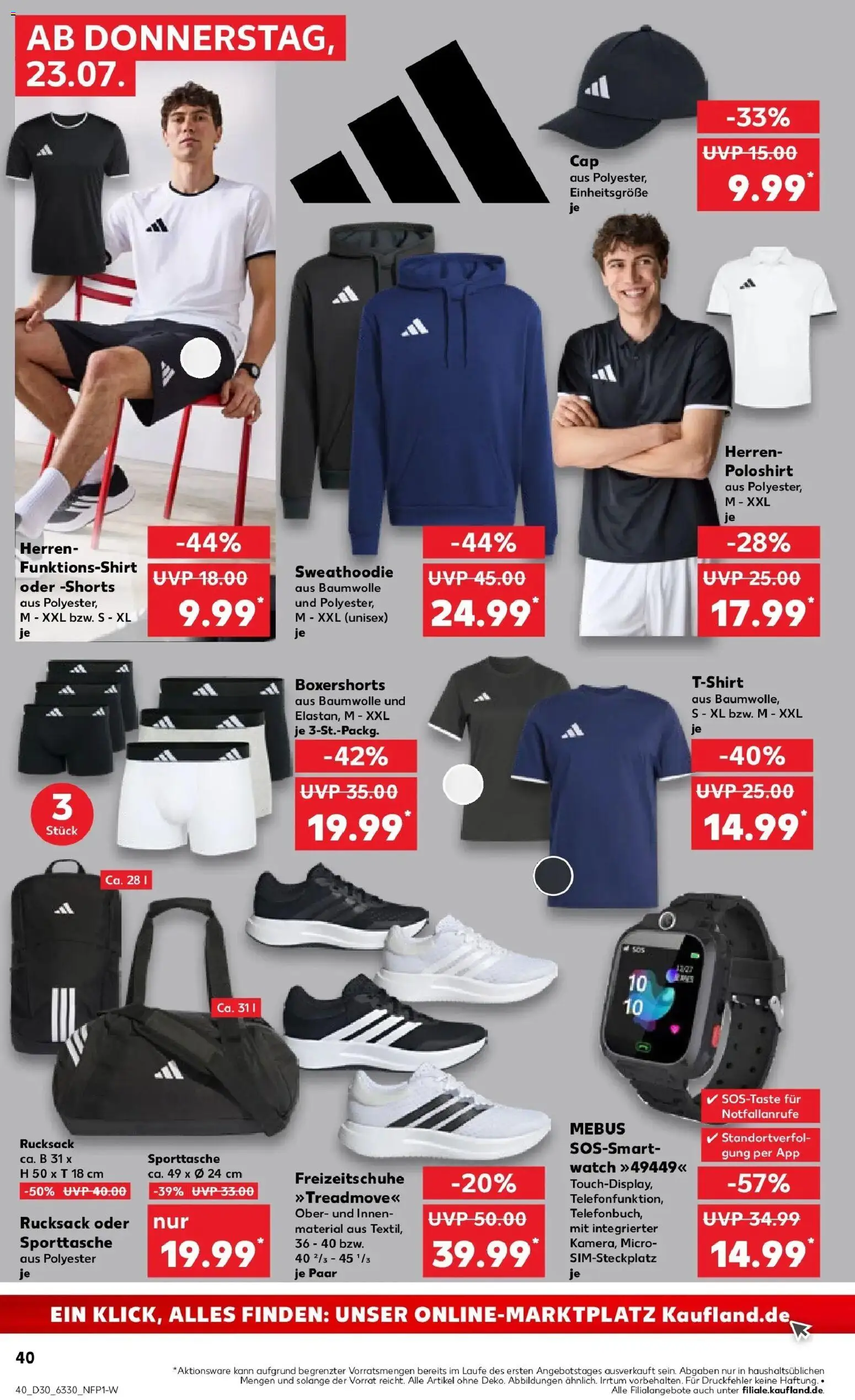 Kaufland Prospekt Bad Segeberg – gültig ab 23.07.2026 | Seite: 40 | Produkte: Poloshirt, Rucksack