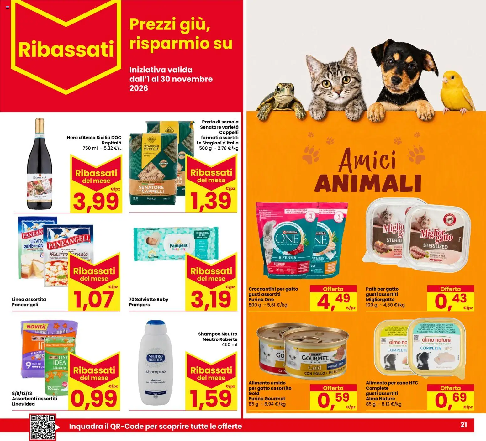 Volantino Eurospar del 29/10/2026 | Pagina: 21 | Prodotti: Pollo, Salmone, Pasta di semola, Pasta