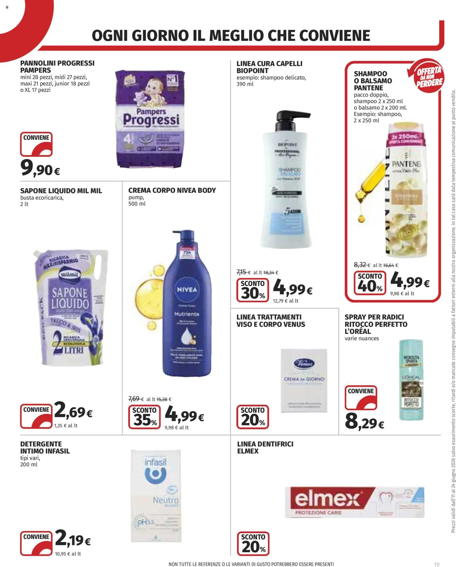 Volantino COOP del 11.06.2026 | Pagina: 19 | Prodotti: Crema, Sapone, Talco, Pampers