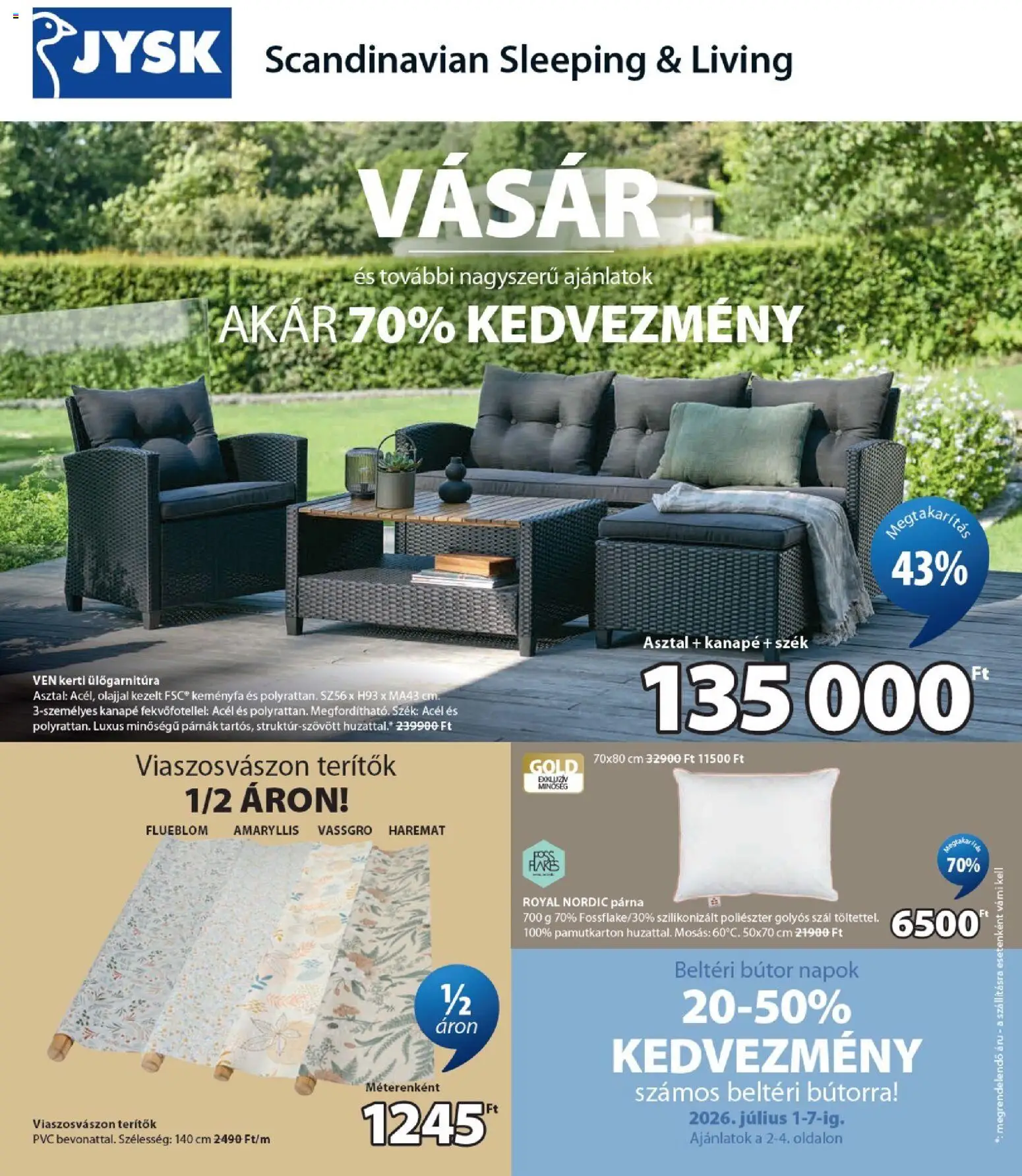 Akciós újság új JYSK catalogue cover