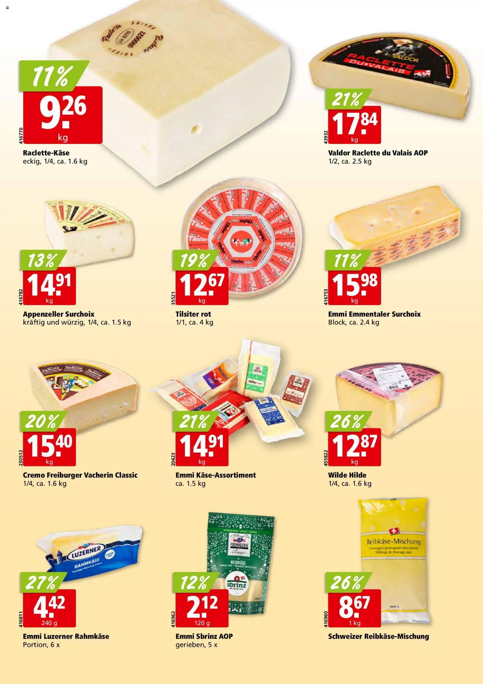 Aligro aktionen Schlieren, Gossau SG, Frauenfeld, Rapperswil-Jona, Sargans, Bern – gültig ab 05.10.2026 | Seite: 16 | Produkte: Raclette