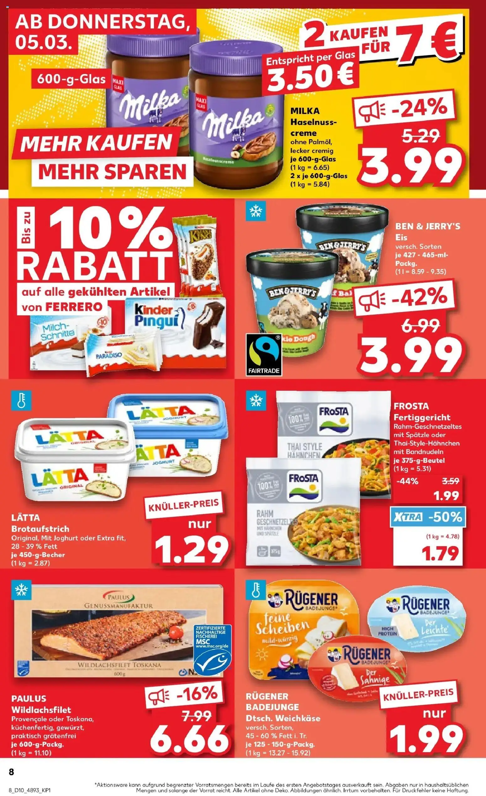 Kaufland Prospekt Lutherstadt Wittenberg	 – gültig ab 02.03.2026 | Seite: 20 | Produkte: Hahnchen, Milka, Frosta, Ben & Jerry's