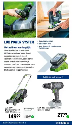GAMMA folder -  Gereedschap special - Voorbeeld van een folder van GAMMA, geldig van 07-07-2026 | Pagina: 4 | Producten: Grasmaaier, Sac de transport