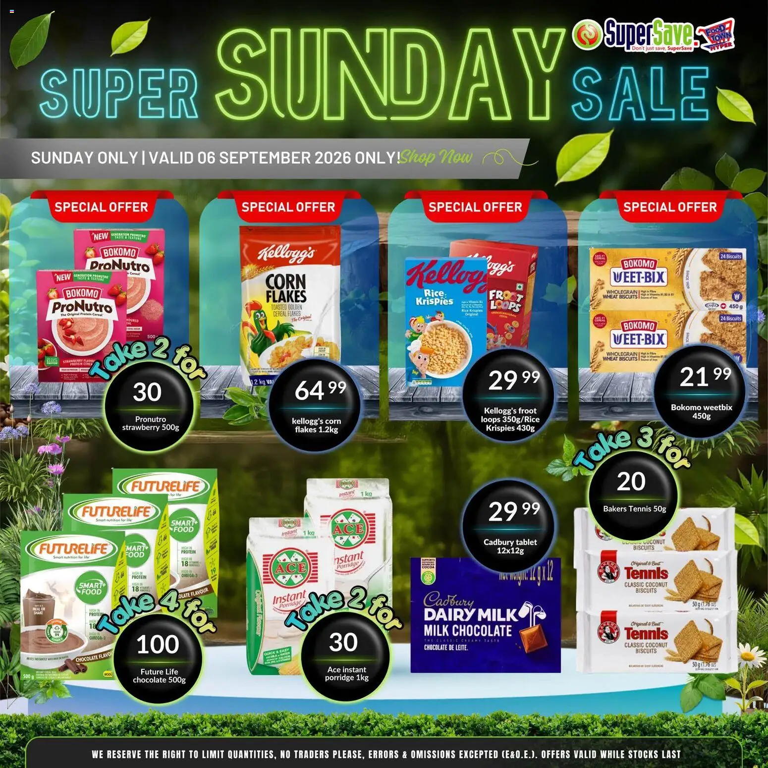 New Super Save catalogue – valid from 06/09/2026 | Page: 4 | Products: Corn, Protein, Rice, Flakes