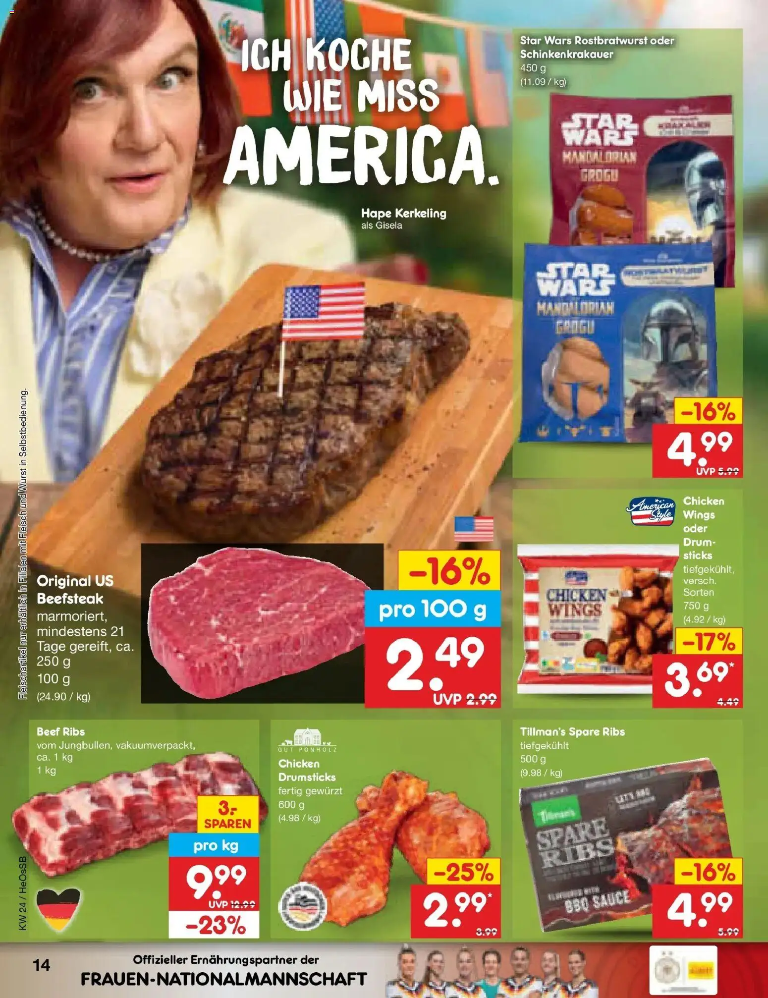 Netto Marken-Discount Prospekt Kröpelin – gültig ab 08.06.2026 | Seite: 22 | Produkte: Spare ribs, Wurst, Fleisch