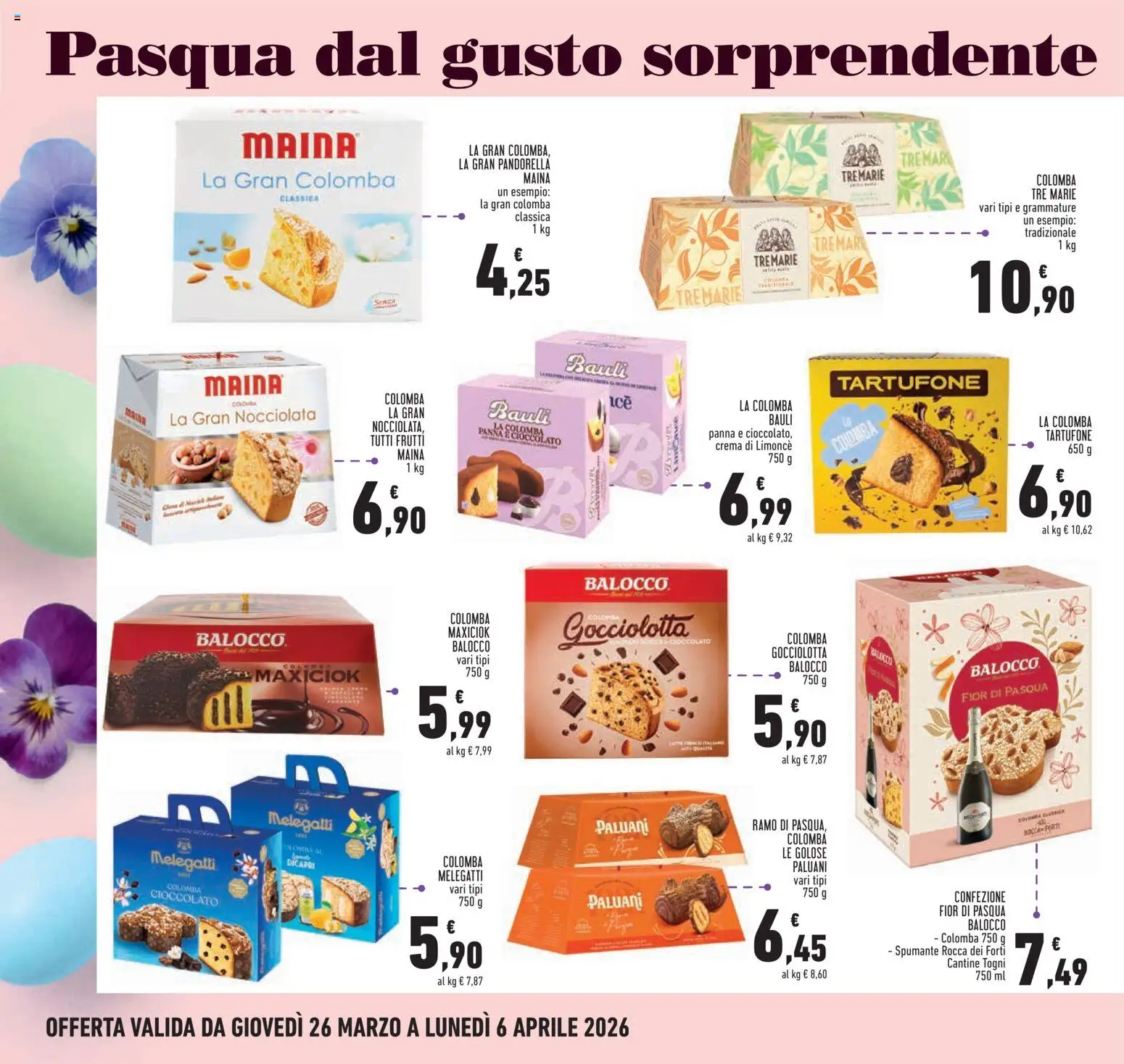 Volantino Conad del 26.03.2026 | Pagina: 2 | Prodotti: Crema, Cioccolato, Panna, Spumante