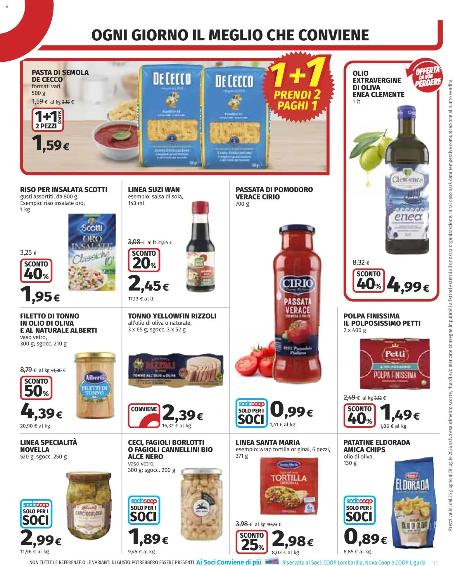 Volantino COOP del 25/06/2026 | Pagina: 11 | Prodotti: Insalata, Fagioli, Olio, Olio di Oliva
