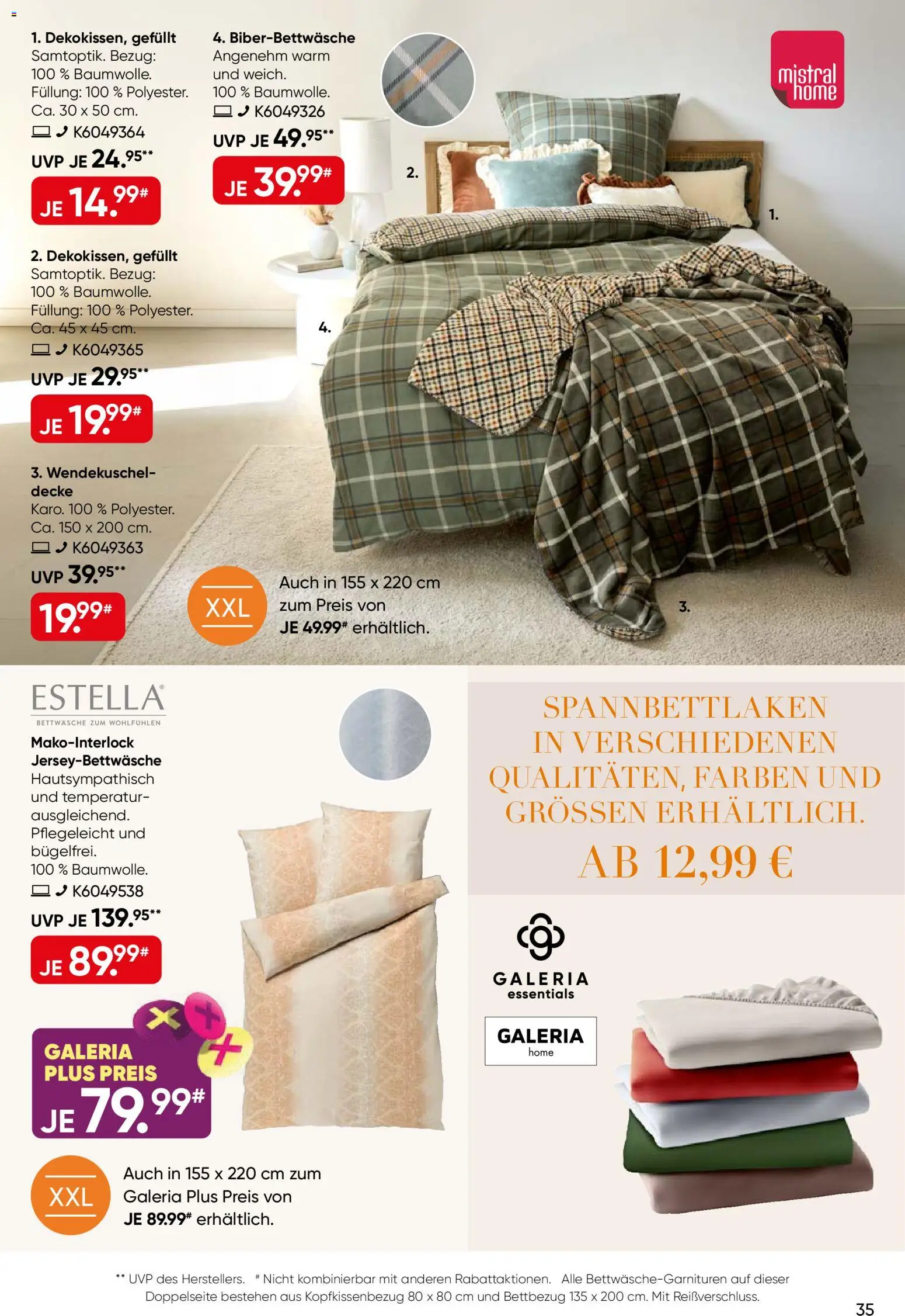 Galeria Karstadt Kaufhof Prospekt – gültig ab 02.09.2026 | Seite: 35 | Produkte: Decke, Bettwäsche