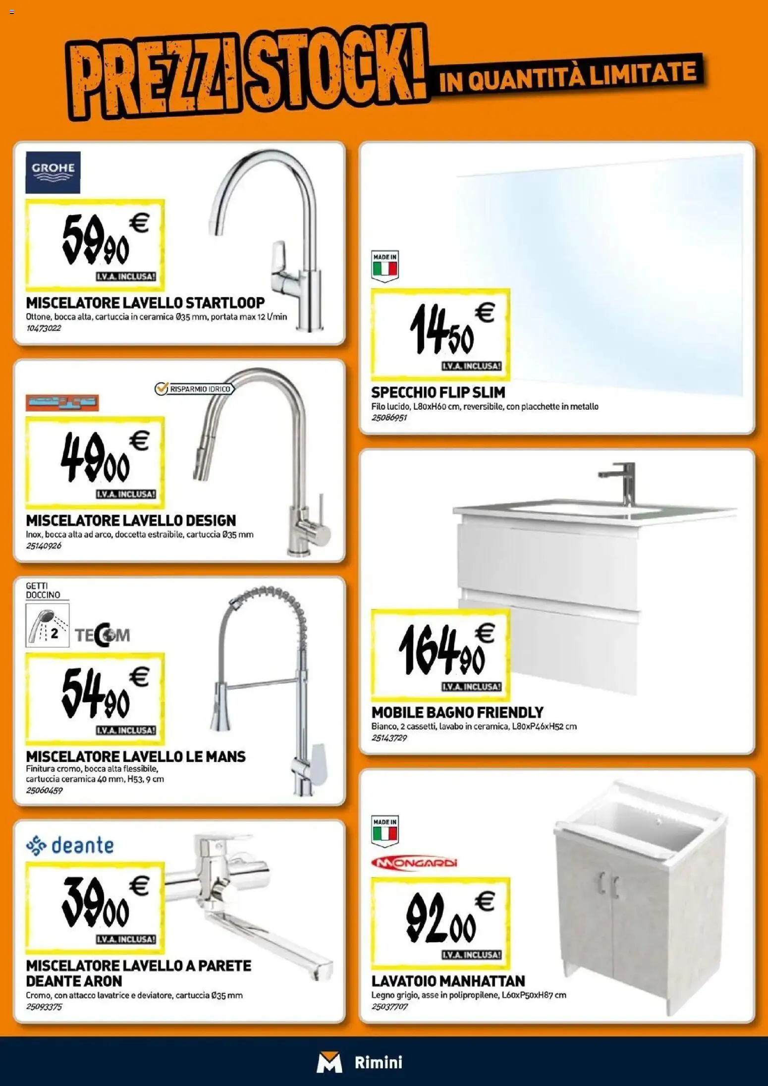 Nuovo TECNOMAT - Straordinari prezzi stock! dal 24/09/2026 > offerte anteprima 🛍️ | Pagina: 5 | Prodotti: Mobile, Lavello, Lavatrice, Bagno