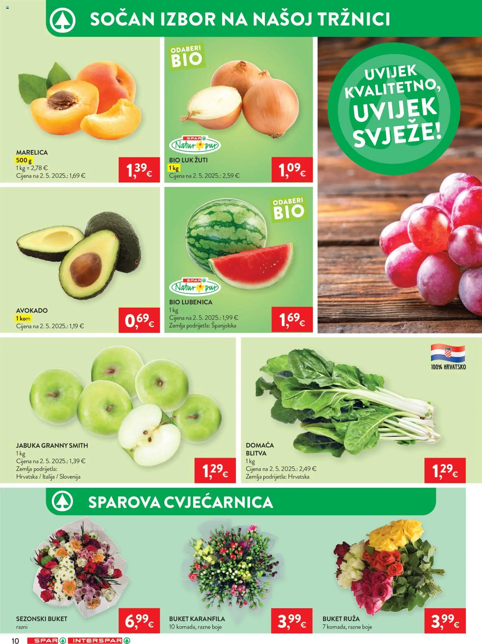 Spar katalog | vrijedi od 20.05.2026 | Stranica: 10 | Proizvodi: Avokado, Luk, Lubenica, Jabuka