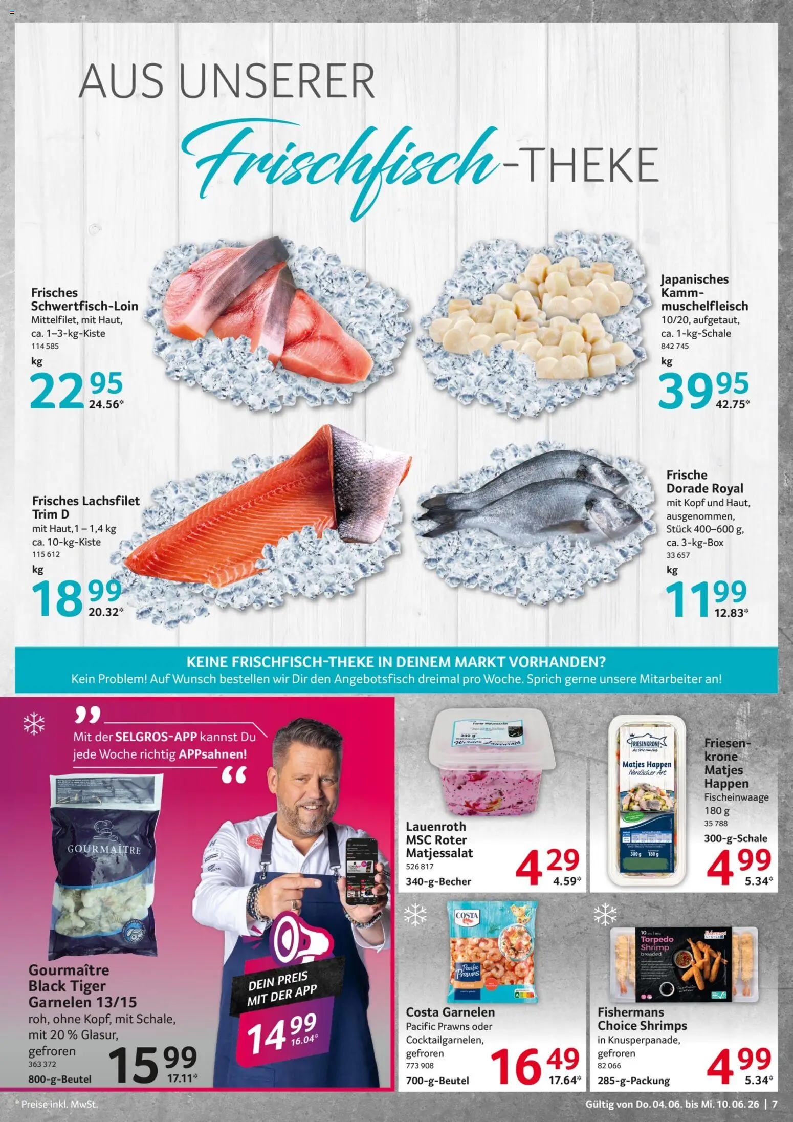 Selgros Prospekt – gültig ab 04.06.2026 | Seite: 7 | Produkte: Dorade, Garnelen