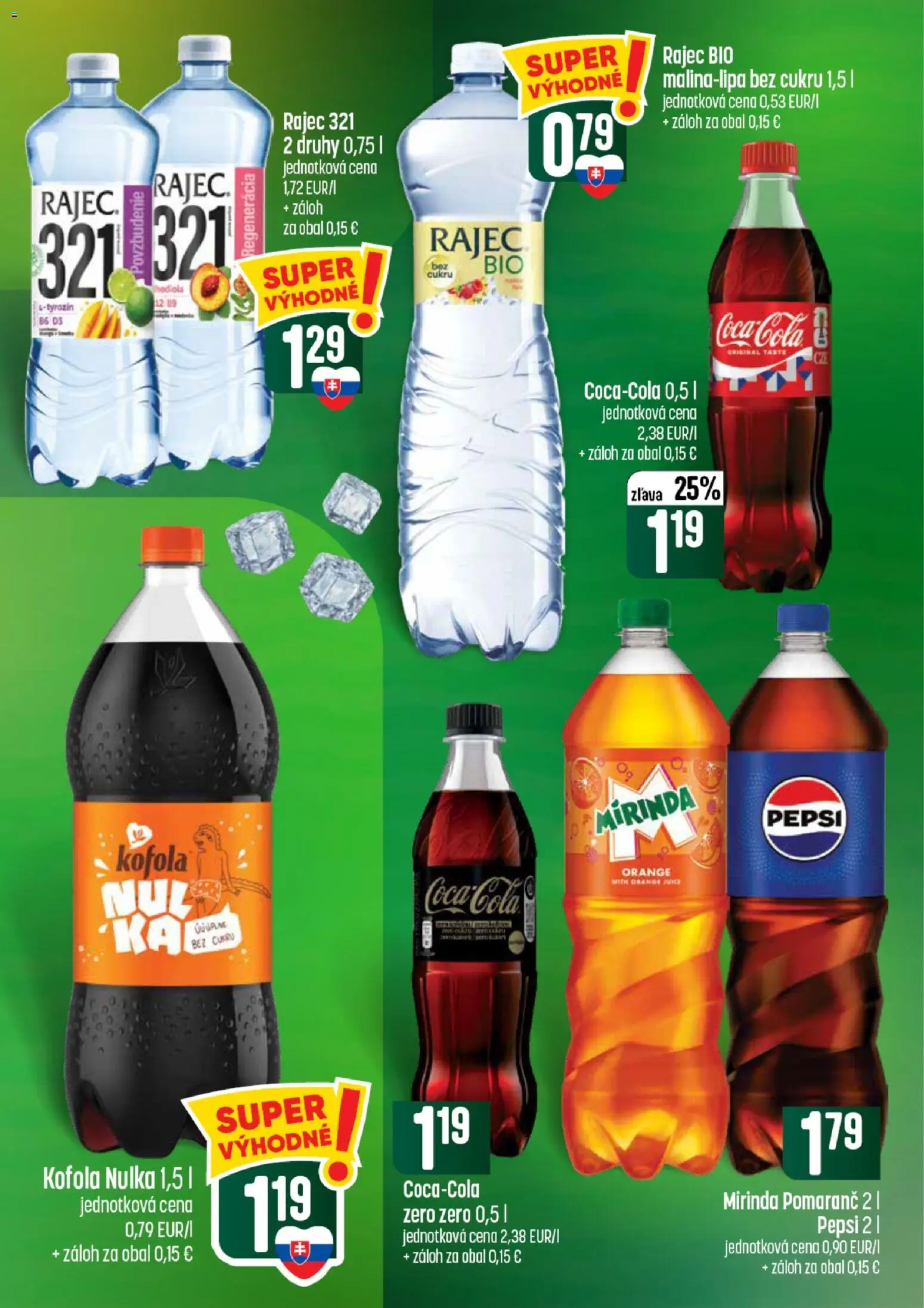 Nové COOP Jednota akcie – leták je platný od 30.07.2026 | Strana: 47 | Produkty: Rajec, Kofola, Pepsi, Mirinda