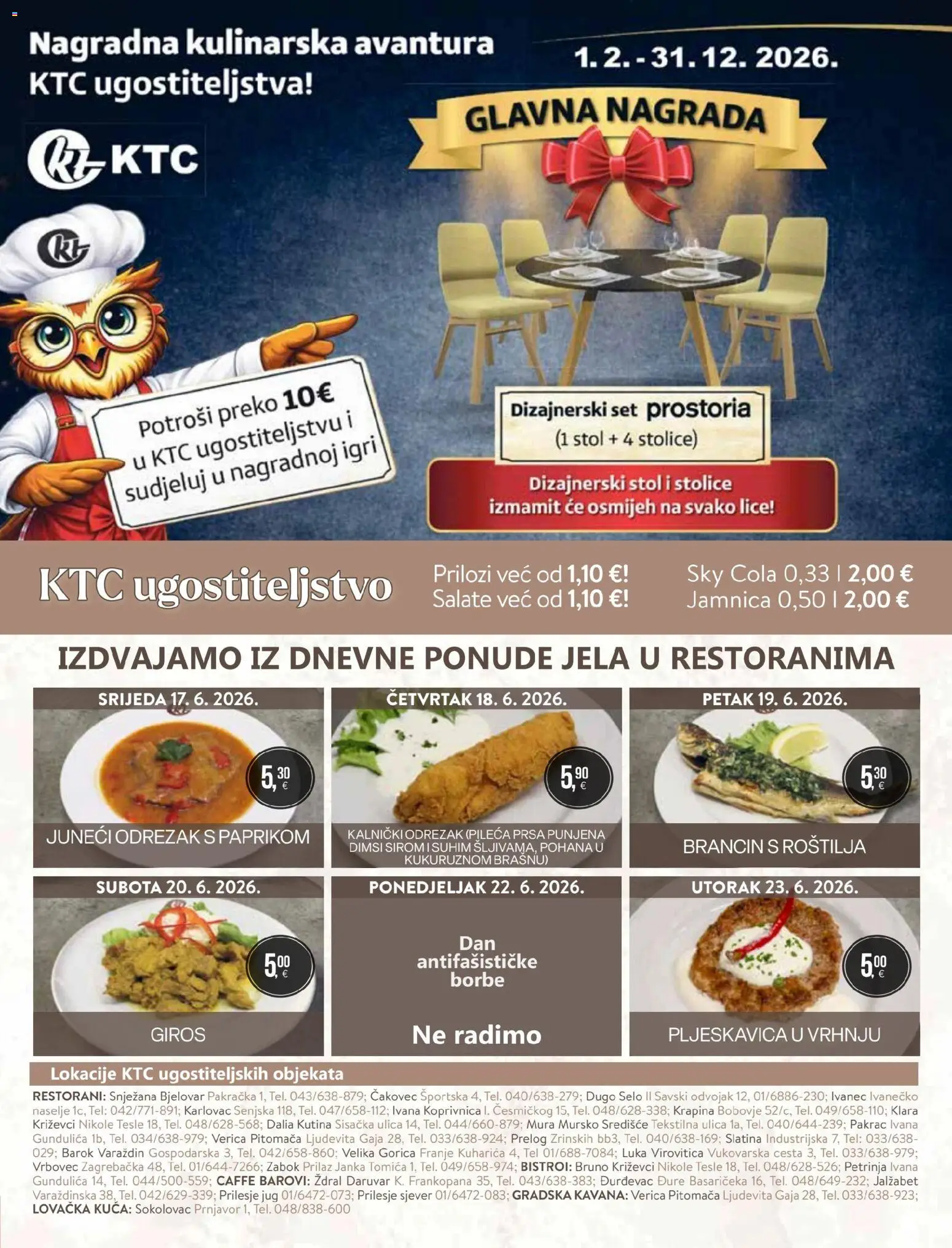 KTC katalog | vrijedi od 17.06.2026 | Stranica: 39 | Proizvodi: Sky Cola, Stol, Brancin, Pileća prsa