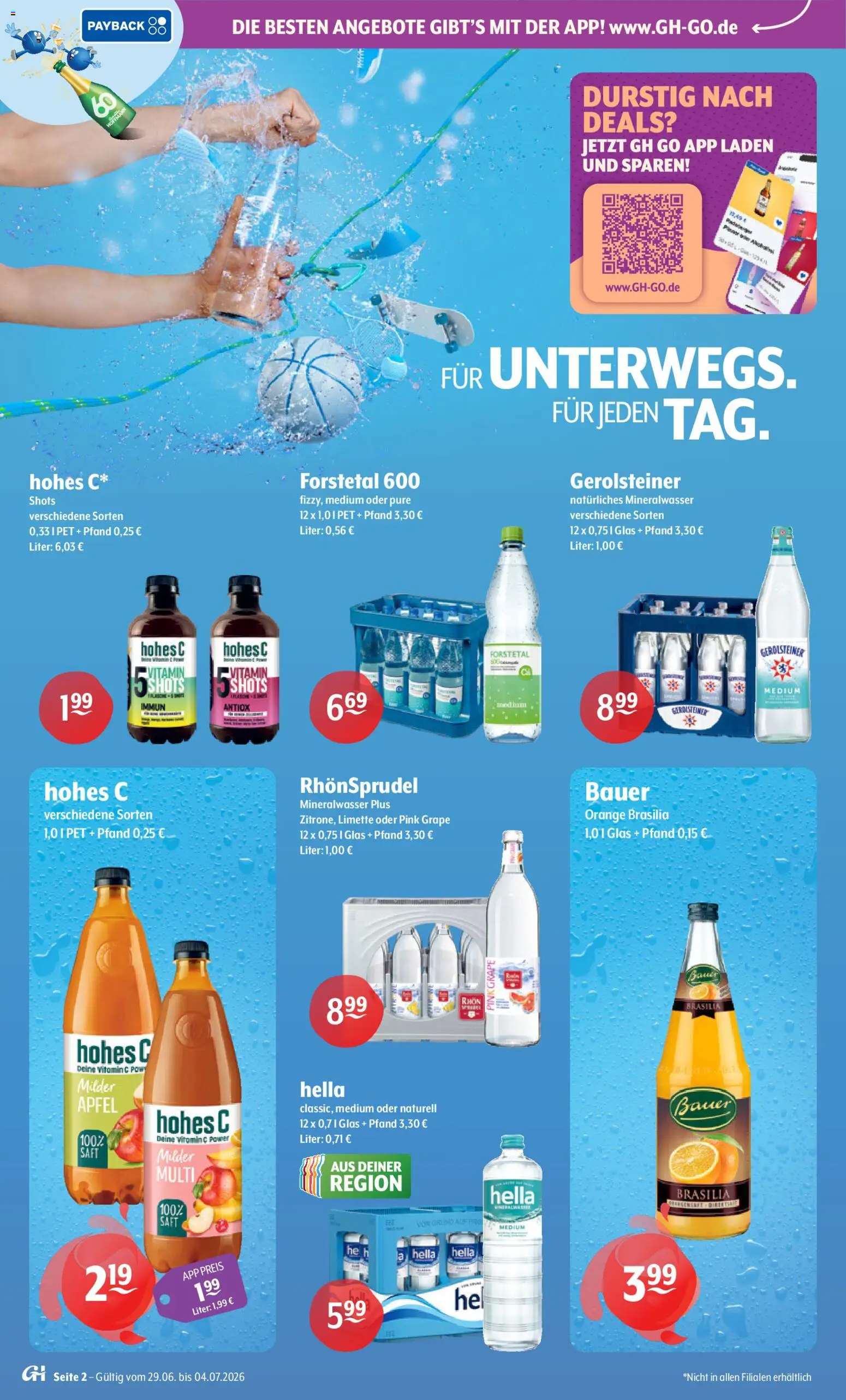 Getränke Hoffmann - Hamburg – gültig ab 29.06.2026 | Seite: 2 | Produkte: Hella, Limette, Saft, Rhonsprudel