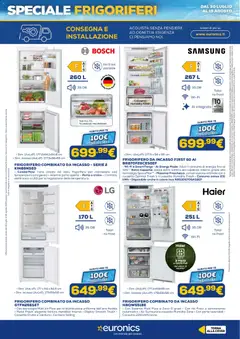Anteprima del volantino Euronics volantino Frigoriferi valido a partire dal 30/07/2026 | Pagina: 18 | Prodotti: Tè, Frutta, Data, Frigorifero da incasso