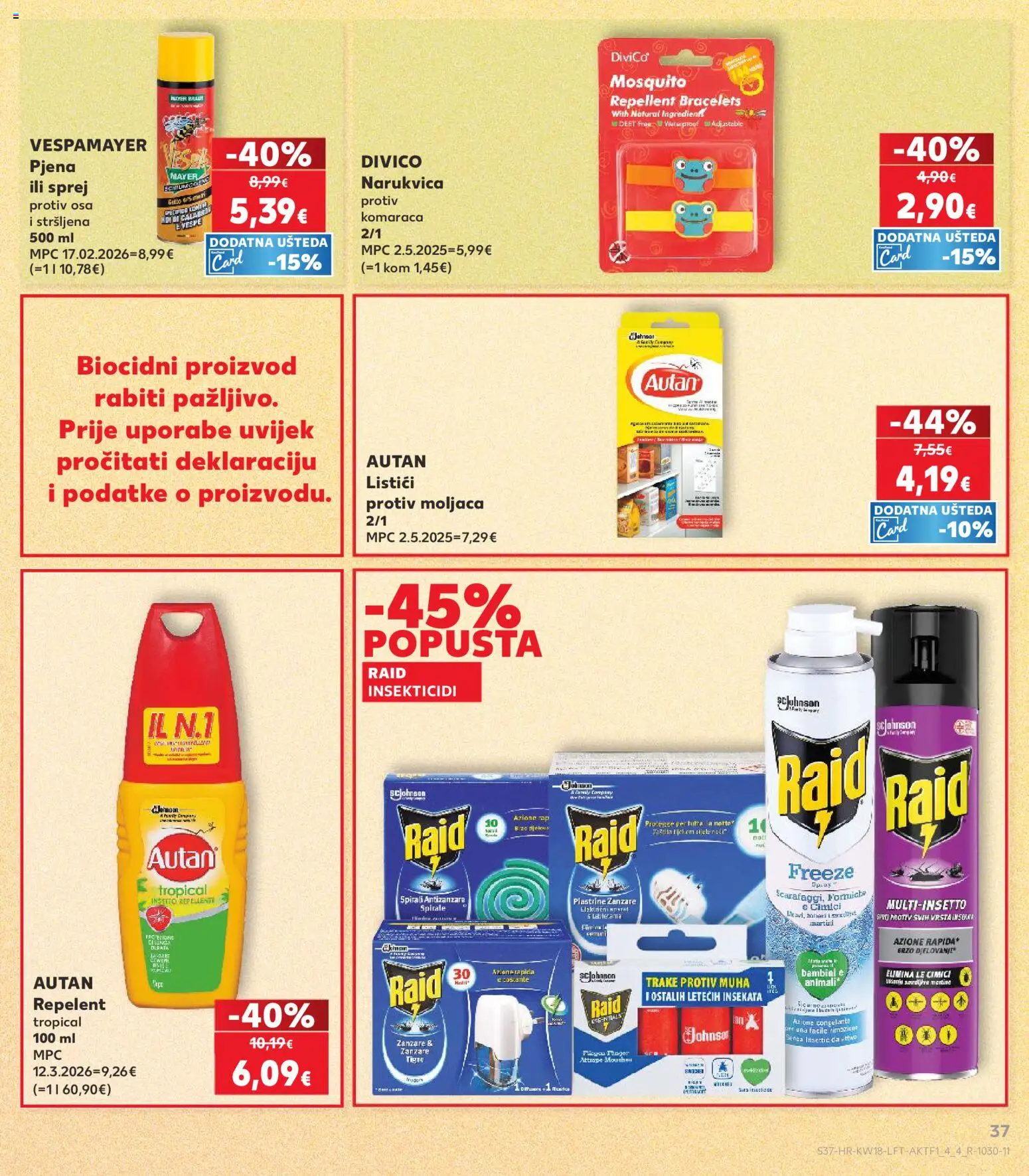 Kaufland katalog | vrijedi od 29.04.2026 | Stranica: 37 | Proizvodi: Trake protiv muha, Narukvica