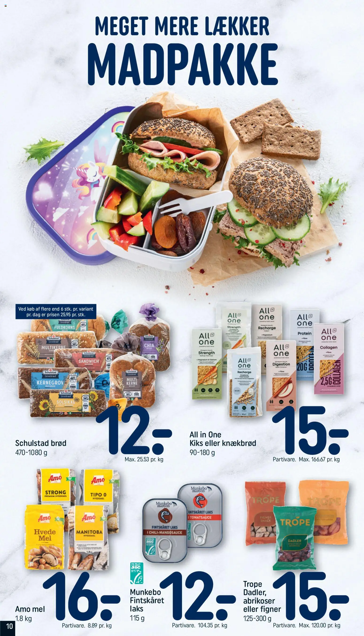 Rema 1000 tilbudsavis – gyldig fra 09/08/2026 | Side: 10 | Produkter: Mel, Knækbrød, Figner, Collagen