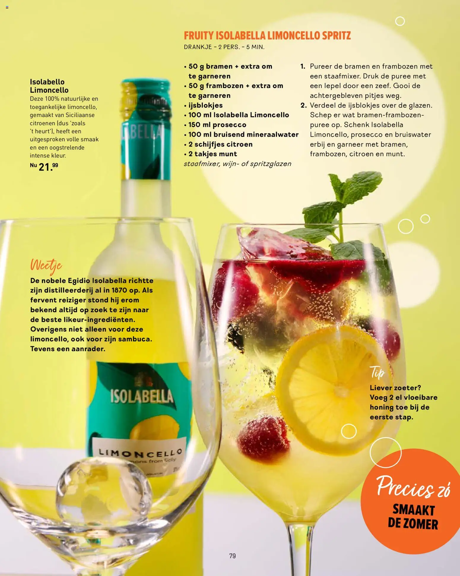 {H1} | Pagina: 79 | Producten: Schep, Honing, Mineraalwater, Frambozen