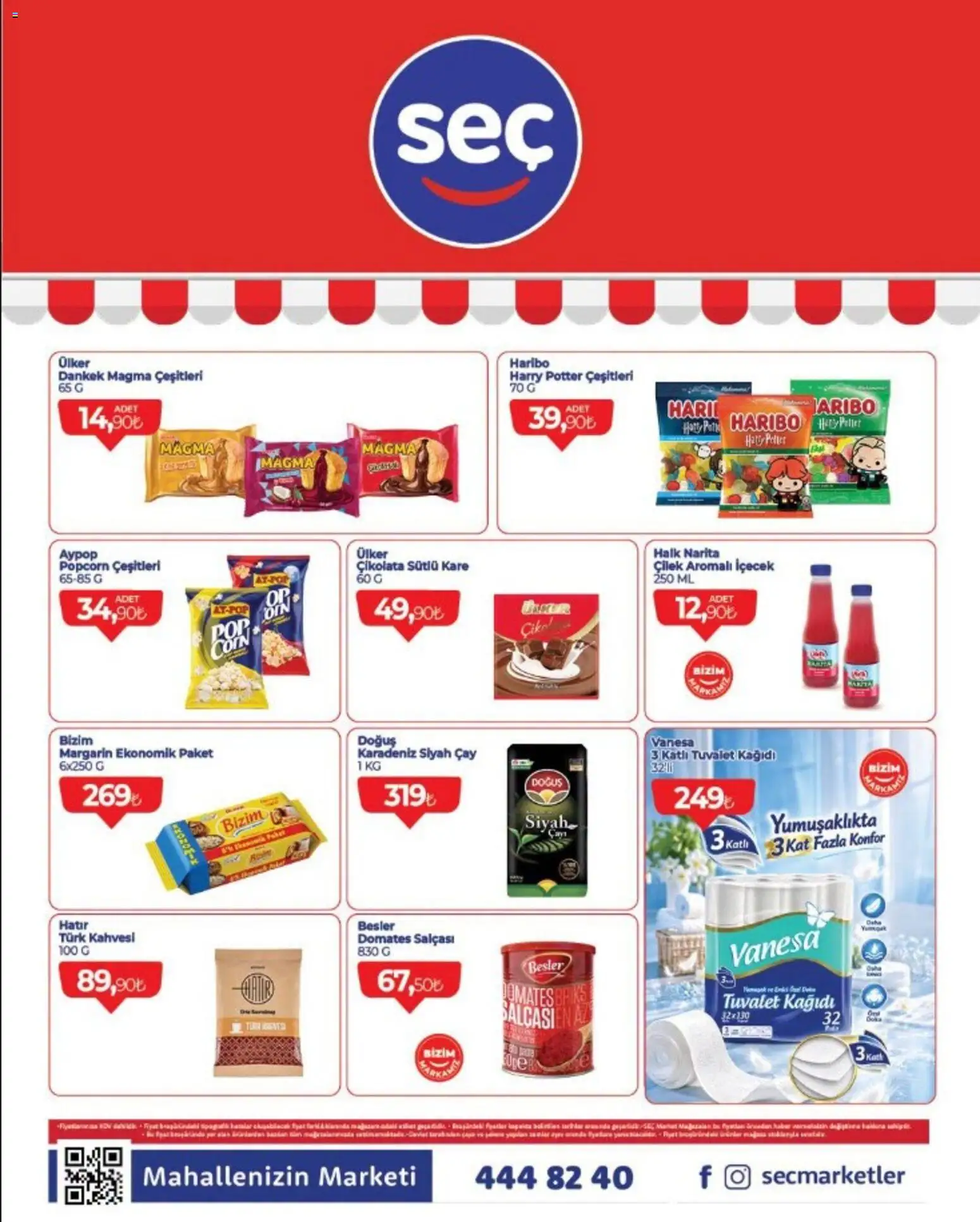 Seç Market Katalog - 08 Ekim 2026 tarihinden itibaren geçerlidir | Sayfa: 1 | Ürünler: Çikolata, Domates, Çilek, Tuvalet kağıdı