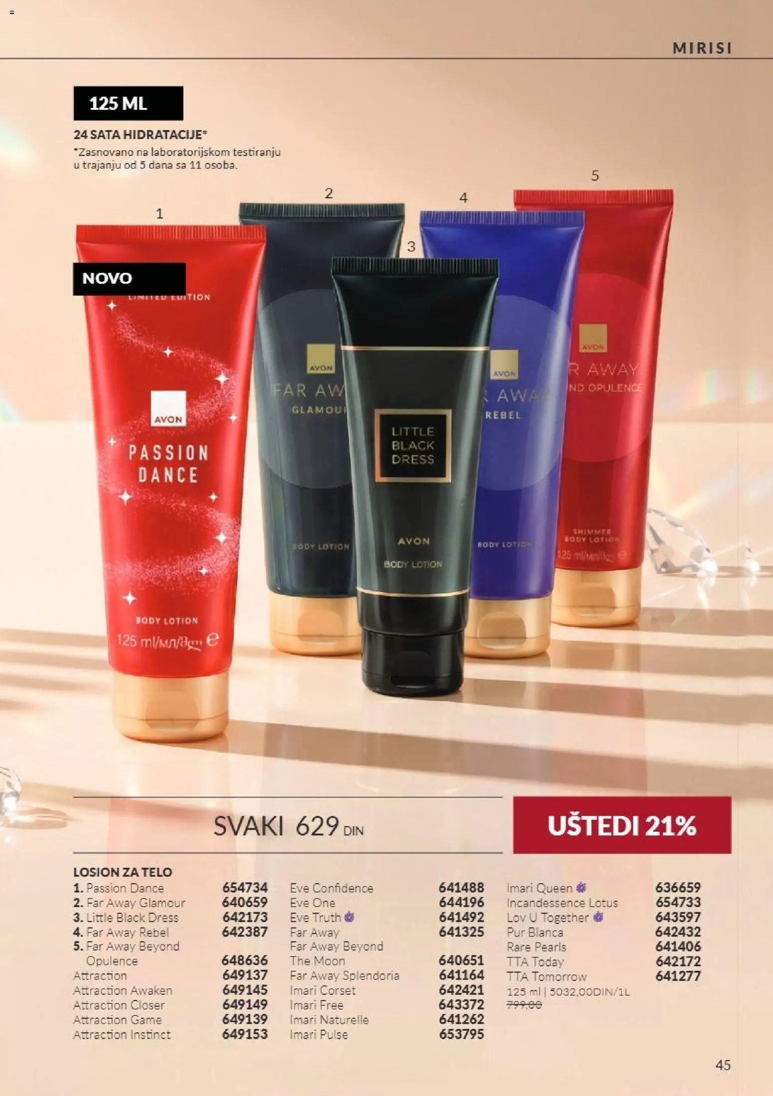 AVON katalog - važi od 01.11.2026 | Strana: 45 | Proizvode: Lotus, Losion za telo