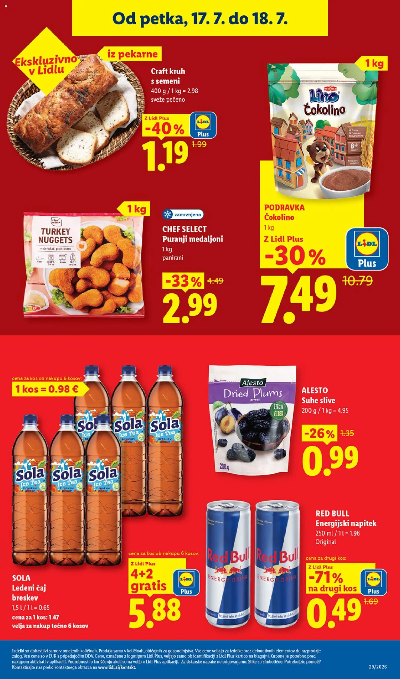 Novi Lidl katalog ponudbe – veljaven od 16.07.2026 | Stran: 45 | Izdelki: Kos, Energijski napitek, Kruh, Caj