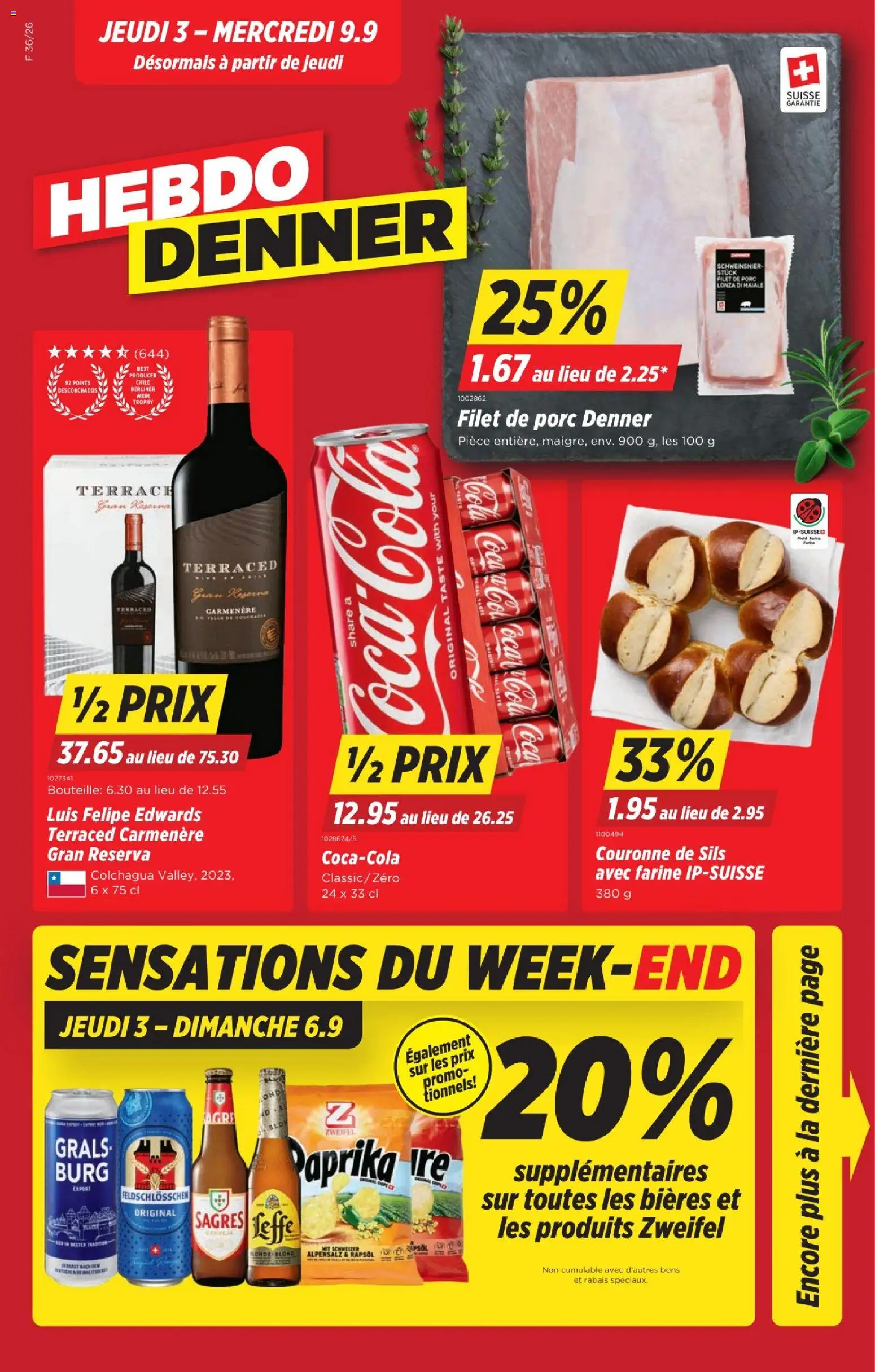 Denner aktionen FR – gültig ab 03.09.2026 | Seite: 1 | Produkte: Rapsöl, Paprika