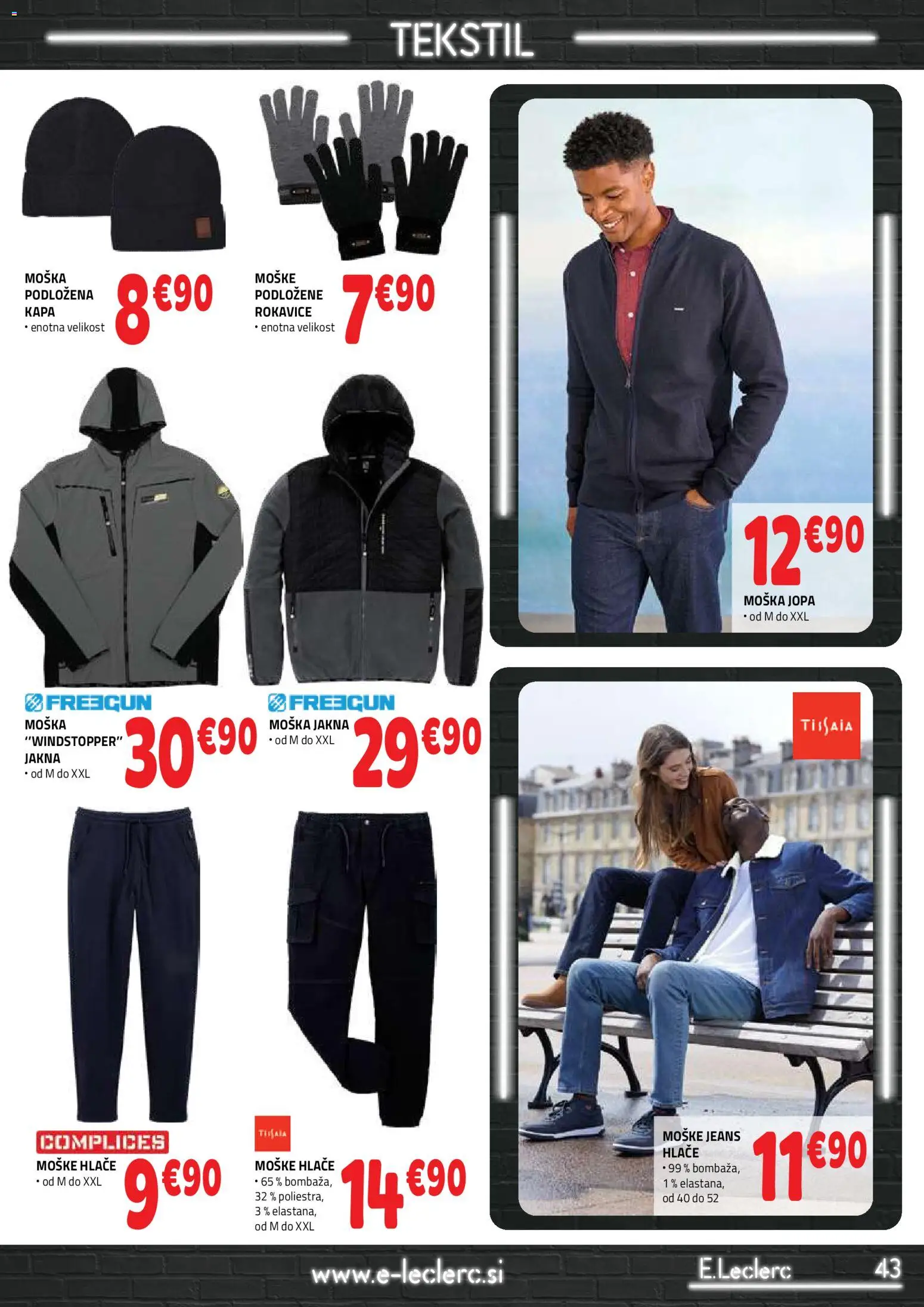 Novi E.leclerc katalog ponudbe – veljaven od 30.09.2026 | Stran: 43 | Izdelki: Jakna, Hlace, Kapa, Rokavice