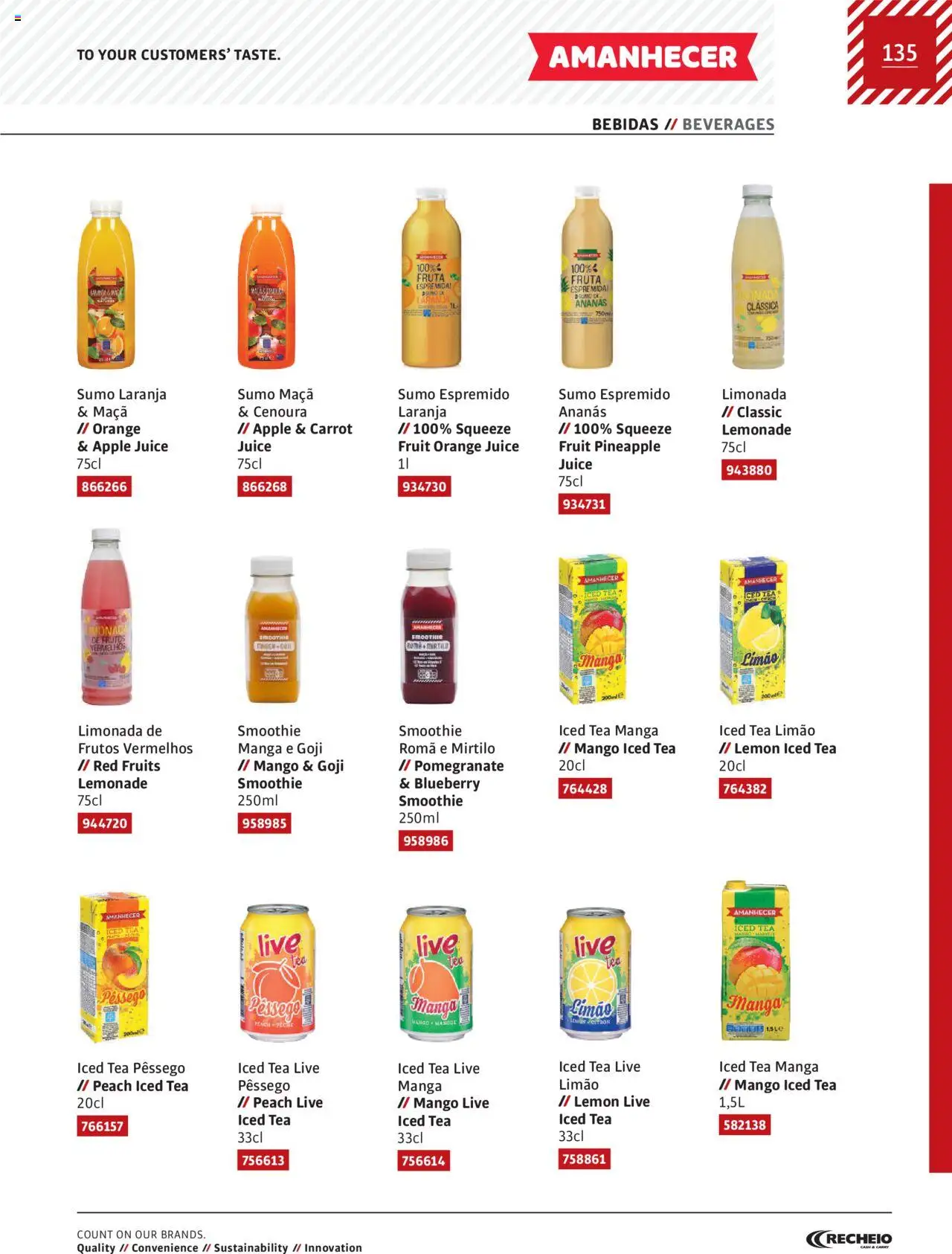 Recheio AS NOSSAS MARCAS │ válido de 19/12/2023 | Página: 135 | Produtos: Maça, Sumo, Cenoura