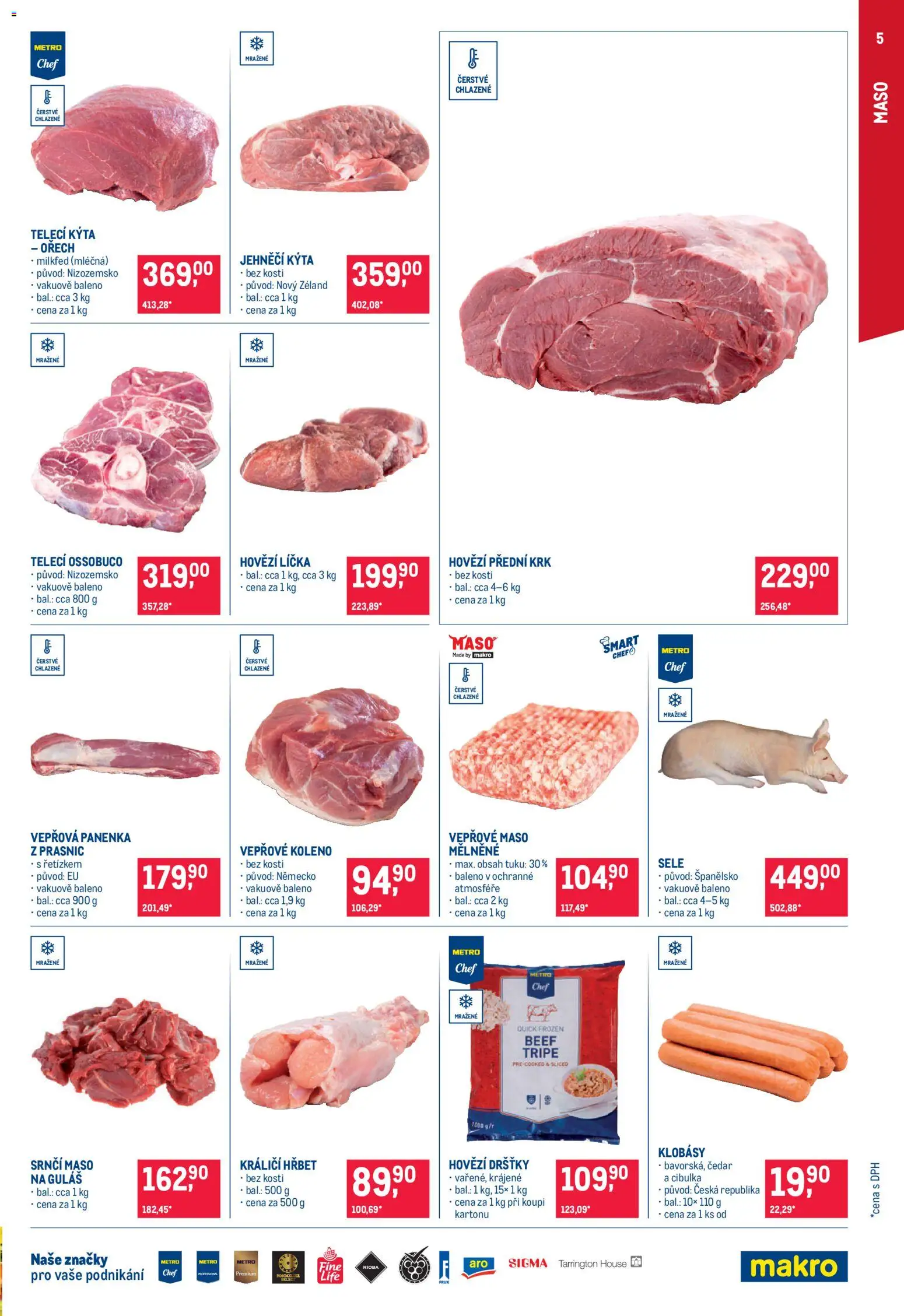 Makro leták - Gastronomie od 03.06.2026 | Strana: 5 | Produkty: Hovězí líčka, Maso, Guláš, Kýta