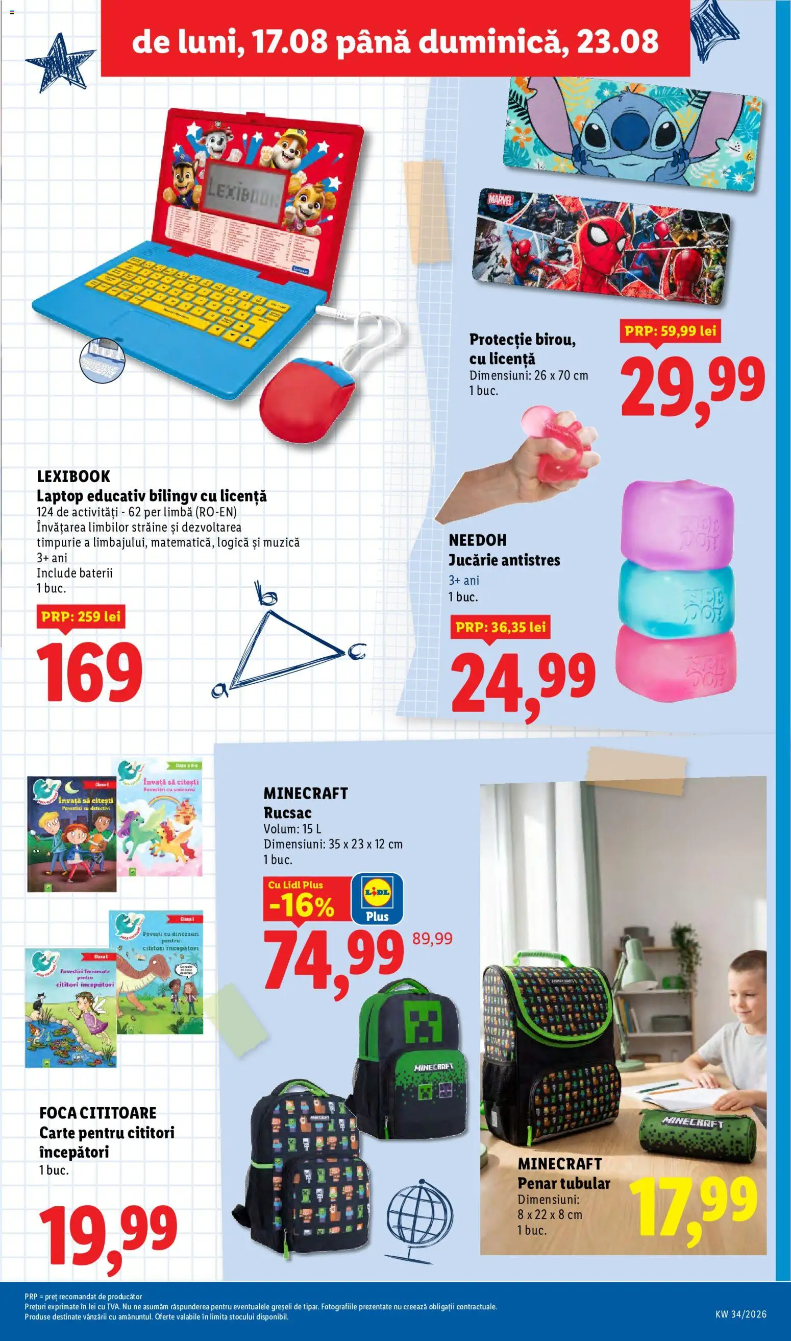 Noul catalog Lidl – valabil de la 17.08.2026 | Pagină: 55 | Produse: Laptop, Sport, Plus, Rucsac